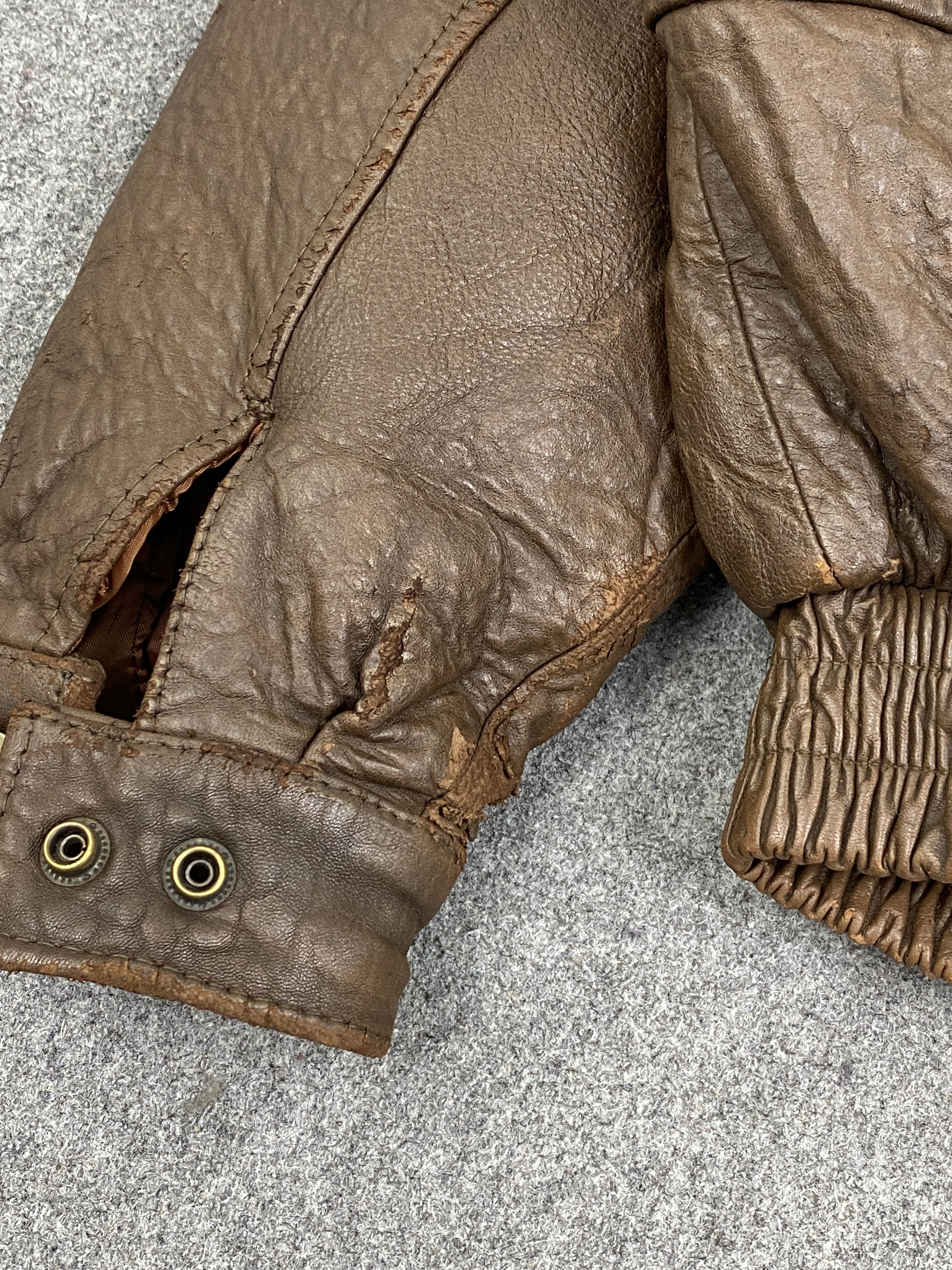 Genuine Leather Vintage Sub-Urban Japan Made Flight Leather Jacket J1996 Size US XL / EU 56 / 4 - 18 Thumbnail