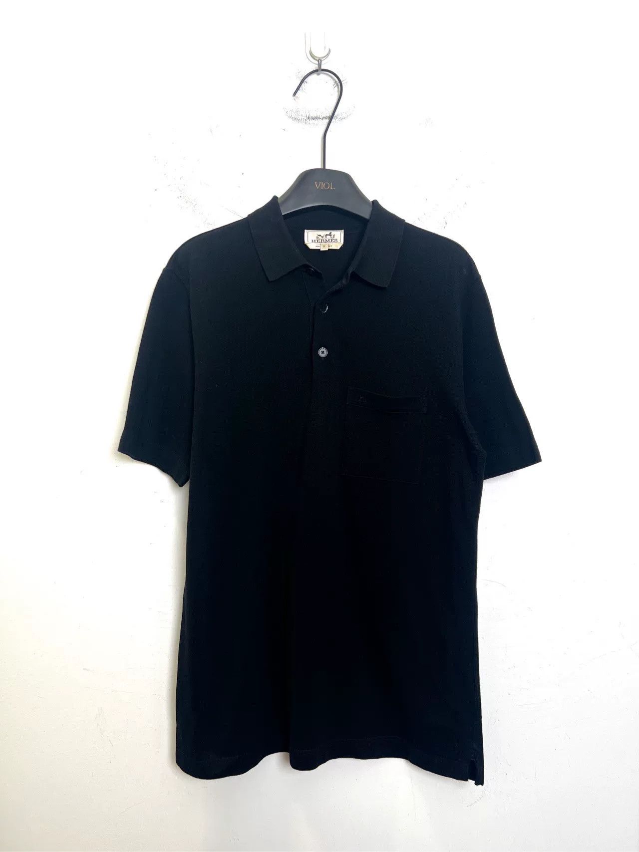 Hermes Hermès Black Embroidered H Short Sleeve Polo Size US M / EU 48-50 / 2 - 1 Thumbnail
