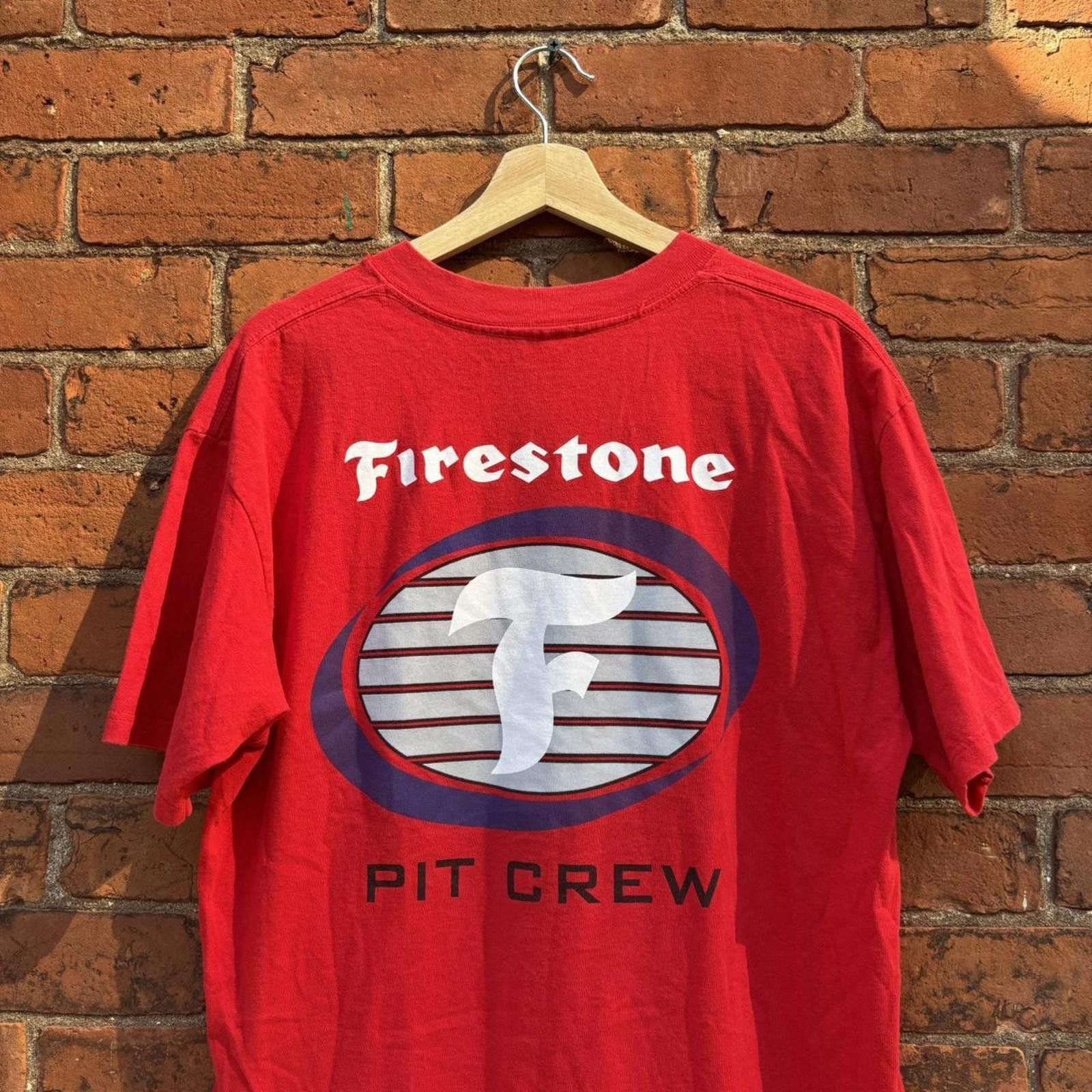 Gildan vintage Firestone pit crew t shirt 90s/00s L Size US L / EU 52-54 / 3 - 5 Thumbnail
