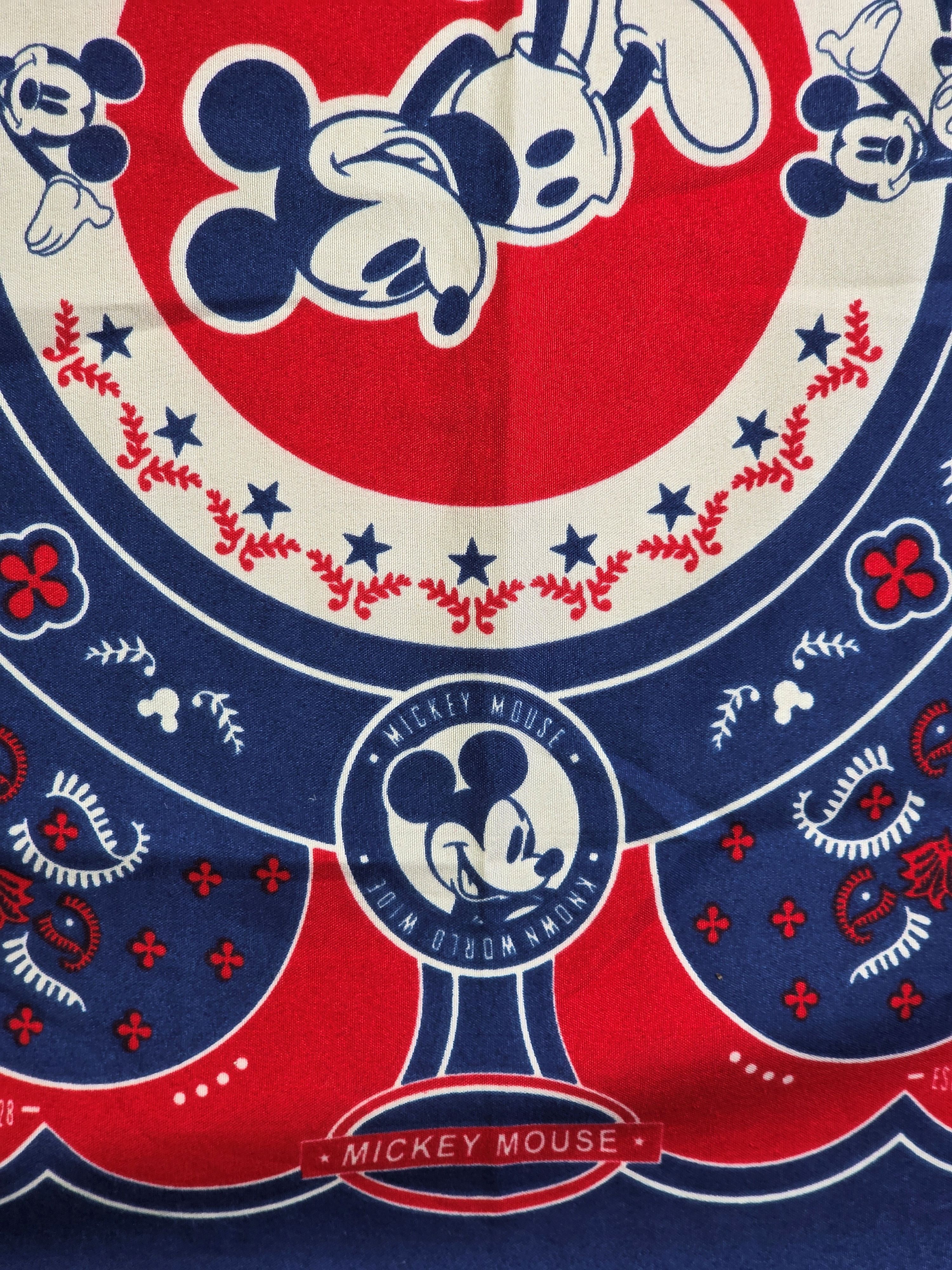 Disney Vintage Mickey Mouse Walt Disney Bandana Handkerchief Scarf Size ONE SIZE - 3 Thumbnail