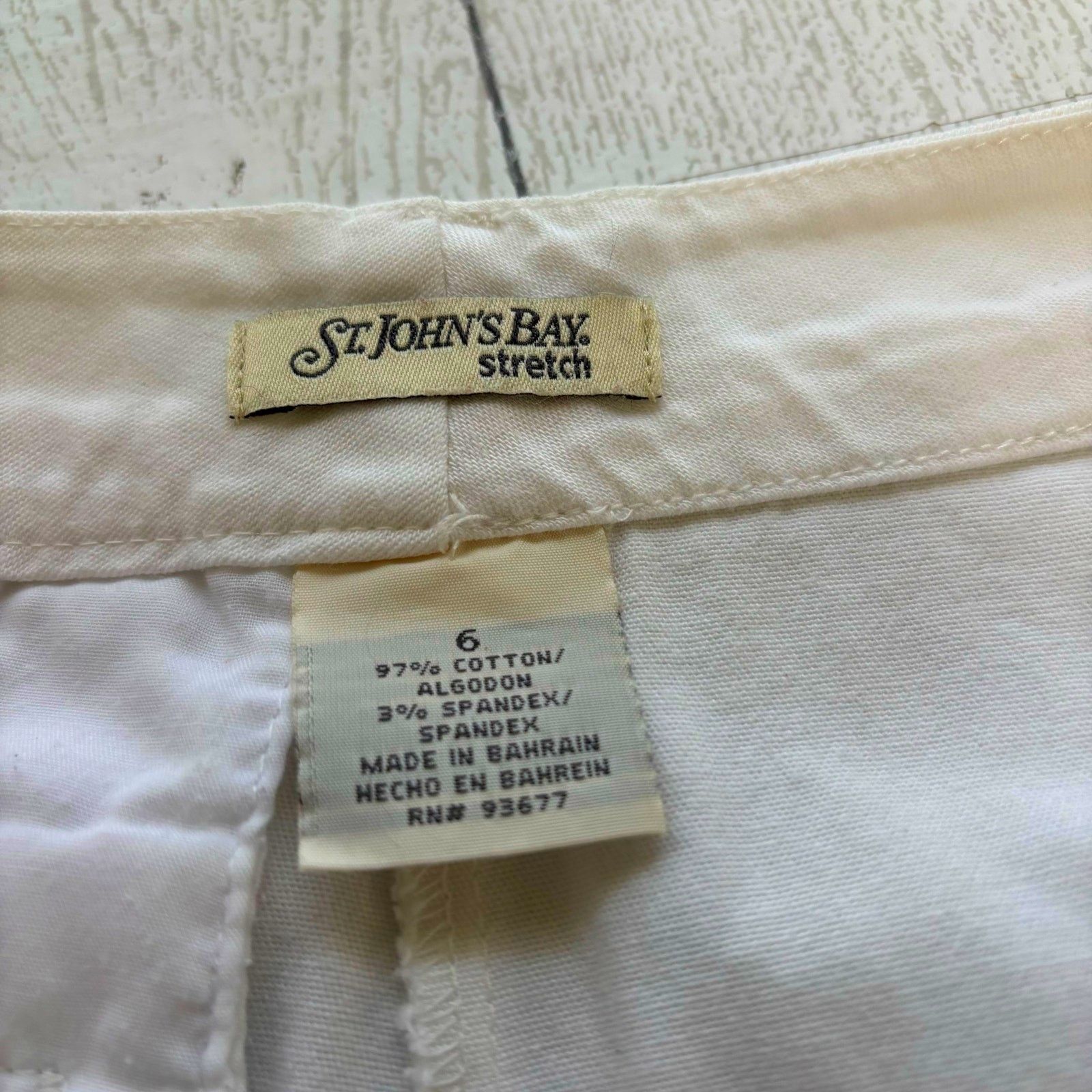 Other St Johns Bay White Capri Pants Stretch Size 6 Cotton Size 28" / US 6 / IT 42 - 6 Thumbnail