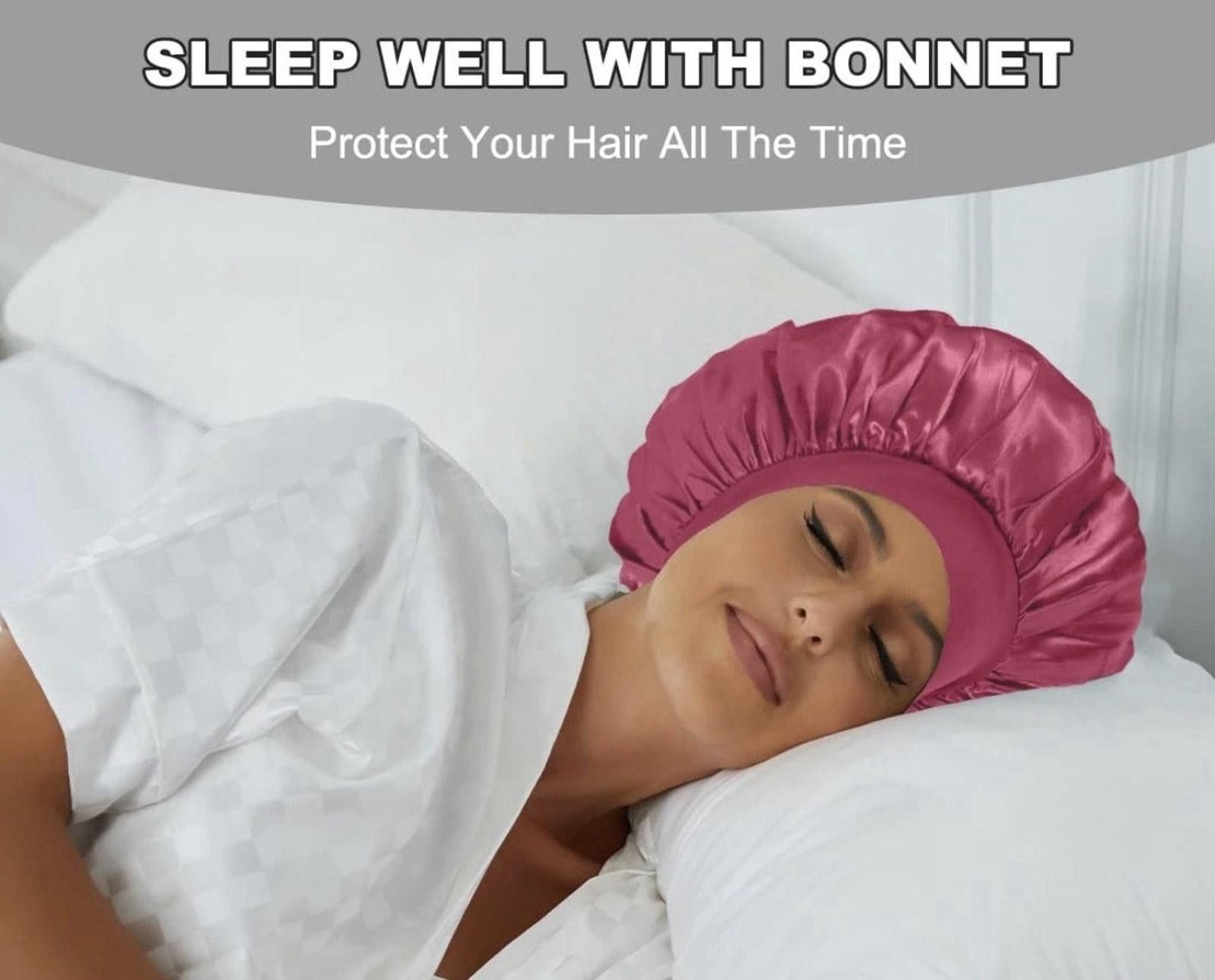 The Unbranded Brand Women’s Silk Bonnet Satin Hair Bonnet Champagne Color Size ONE SIZE - 3 Thumbnail