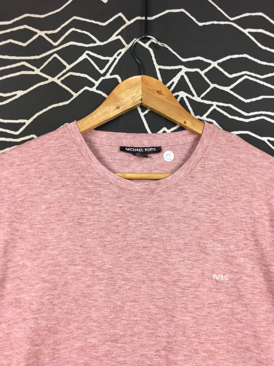 Michael Kors Michael Kors Embroidered MK Logo Minimalist Pink Melange Tee Size US L / EU 52-54 / 3 - 3 Thumbnail