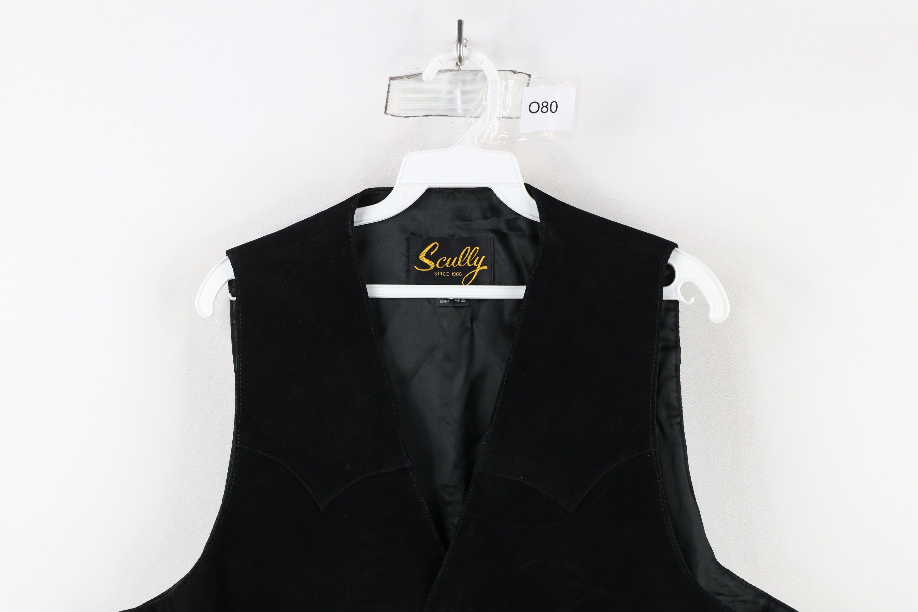 Vintage Vintage 90s Scully Suede Leather Western Vest Jacket Black Size US L / EU 52-54 / 3 - 2 Thumbnail