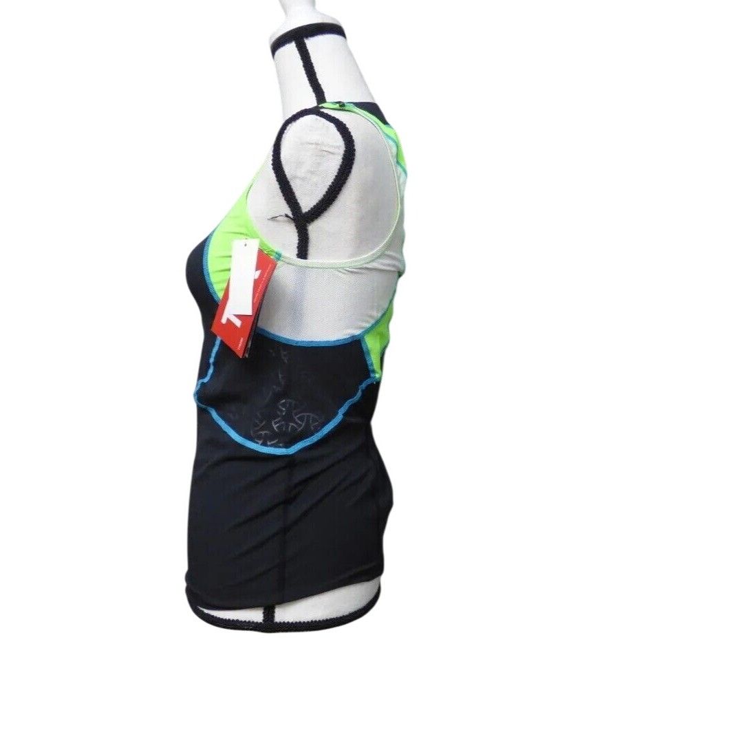 Other TYR Women's Competitor Singlet, Black, Green, Size S Size S / US 4 / IT 40 - 8 Thumbnail