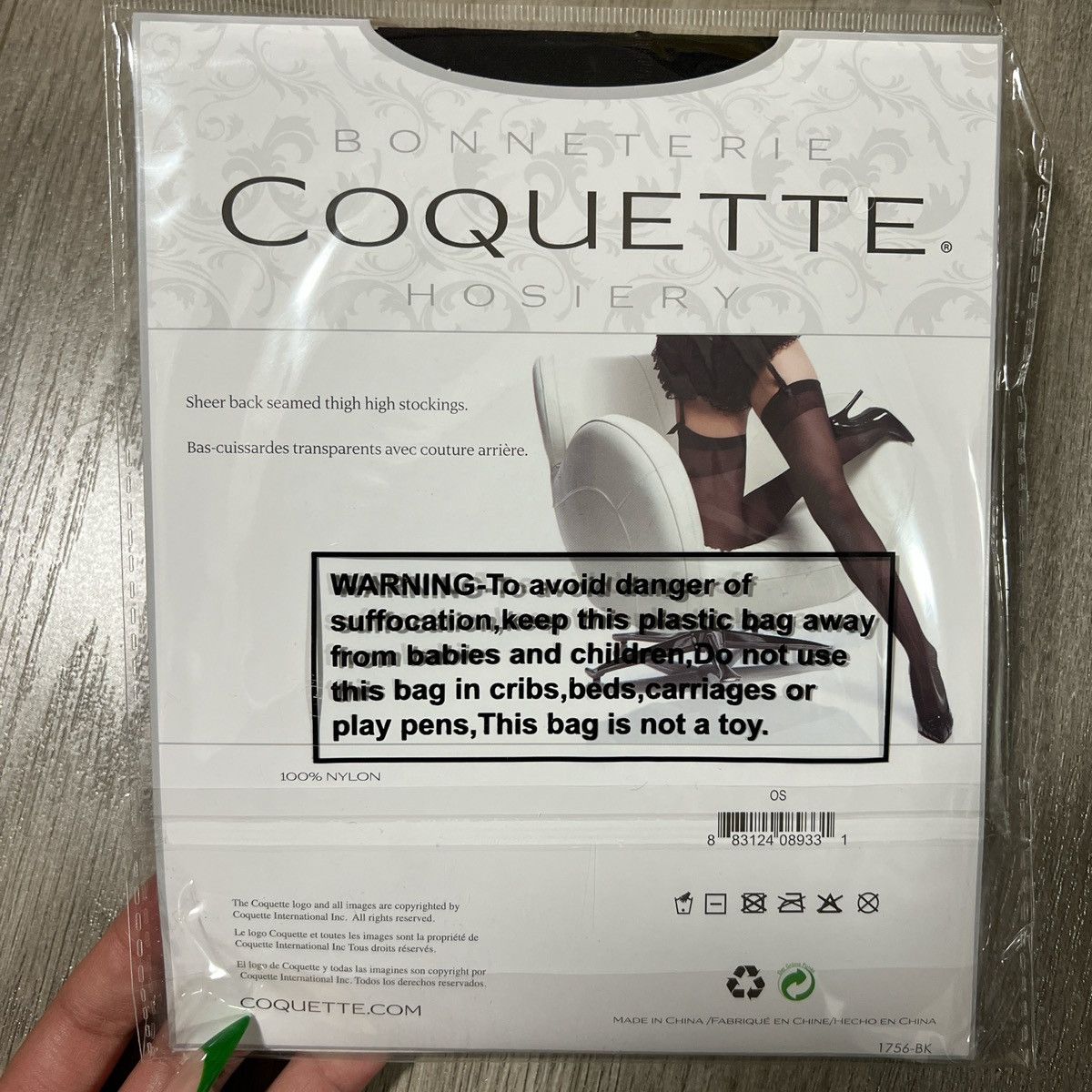 Other Coquette Hosiery Sheer Back Seamed Thigh High Stockings Size ONE SIZE - 2 Thumbnail