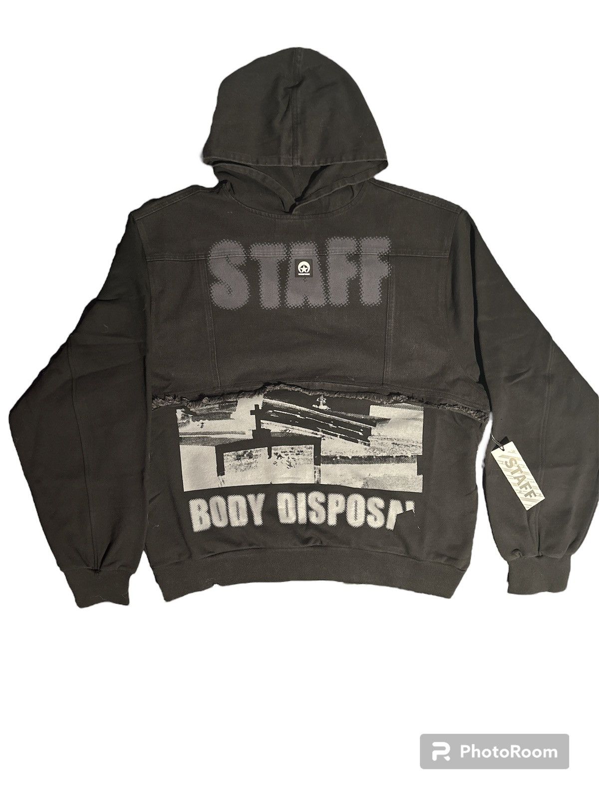 image of Fuck The Population x G59 Records Body Disposal Hoodie Staffworkforce in Black, Men's (Size XL)