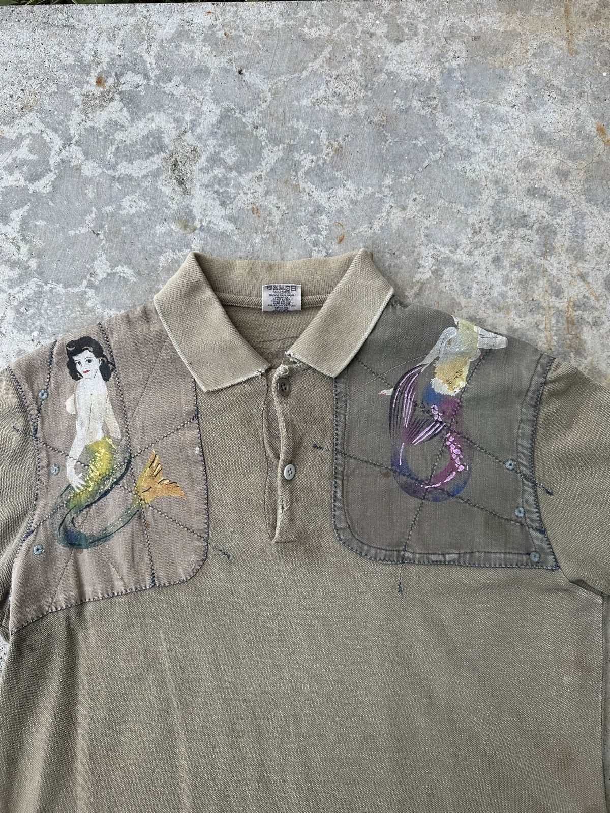 Kapital Kountry Kapital World War Military Mermaid painting patchwork tee Size US L / EU 52-54 / 3 - 5 Thumbnail