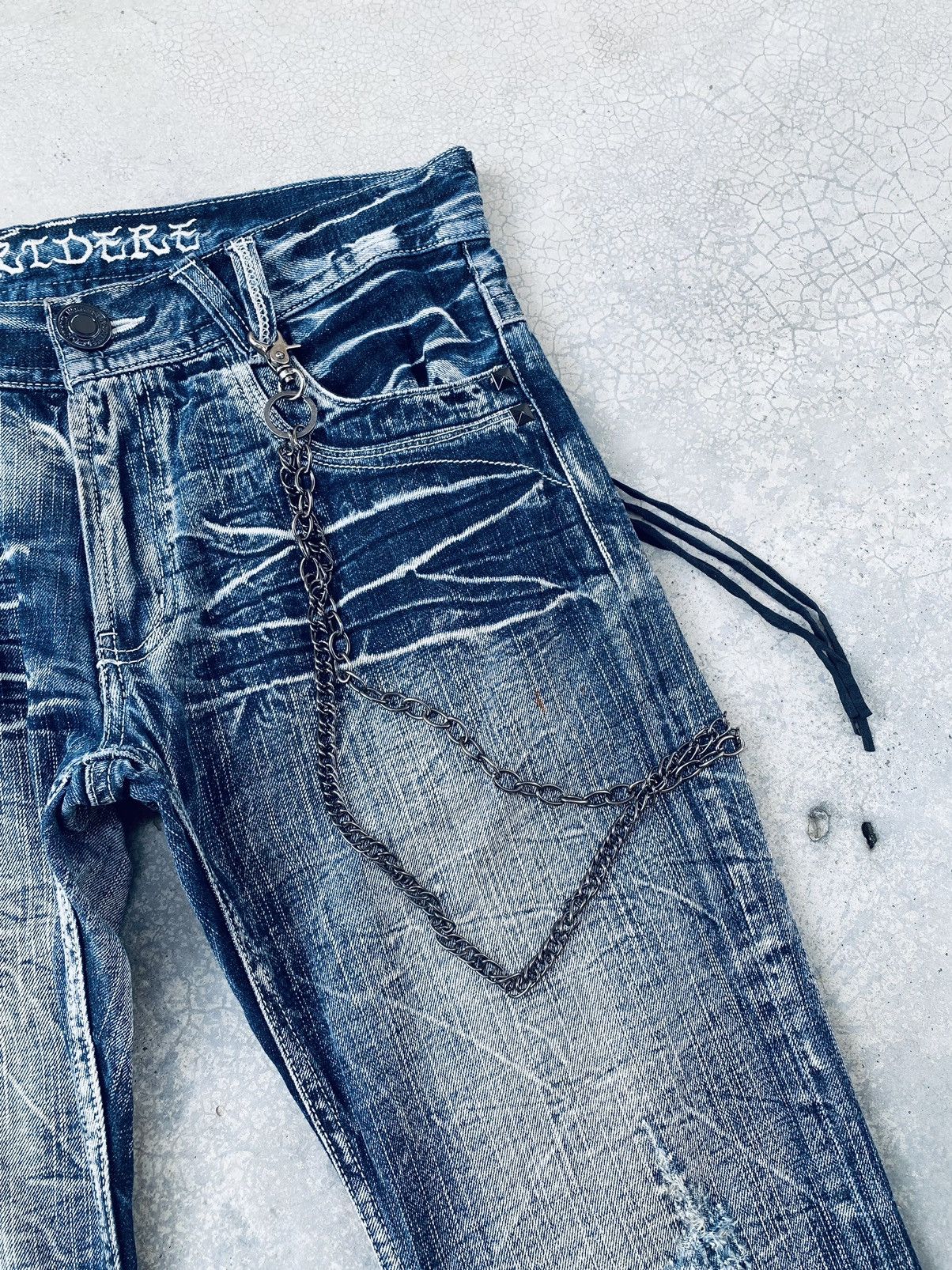 Japanese Brand Vintage Sorridere Flared Distressed Denim Pants Size US 34 / EU 50 - 5 Thumbnail