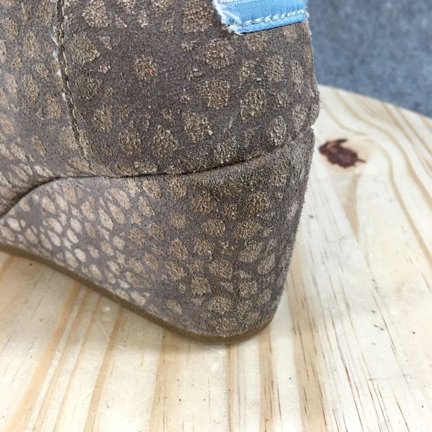 Toms TOMS Boots Womens 8.5 Desert Brown Herringbone Wedge Heels Casual Bootie Size US 9 / IT 39 - 4 Thumbnail