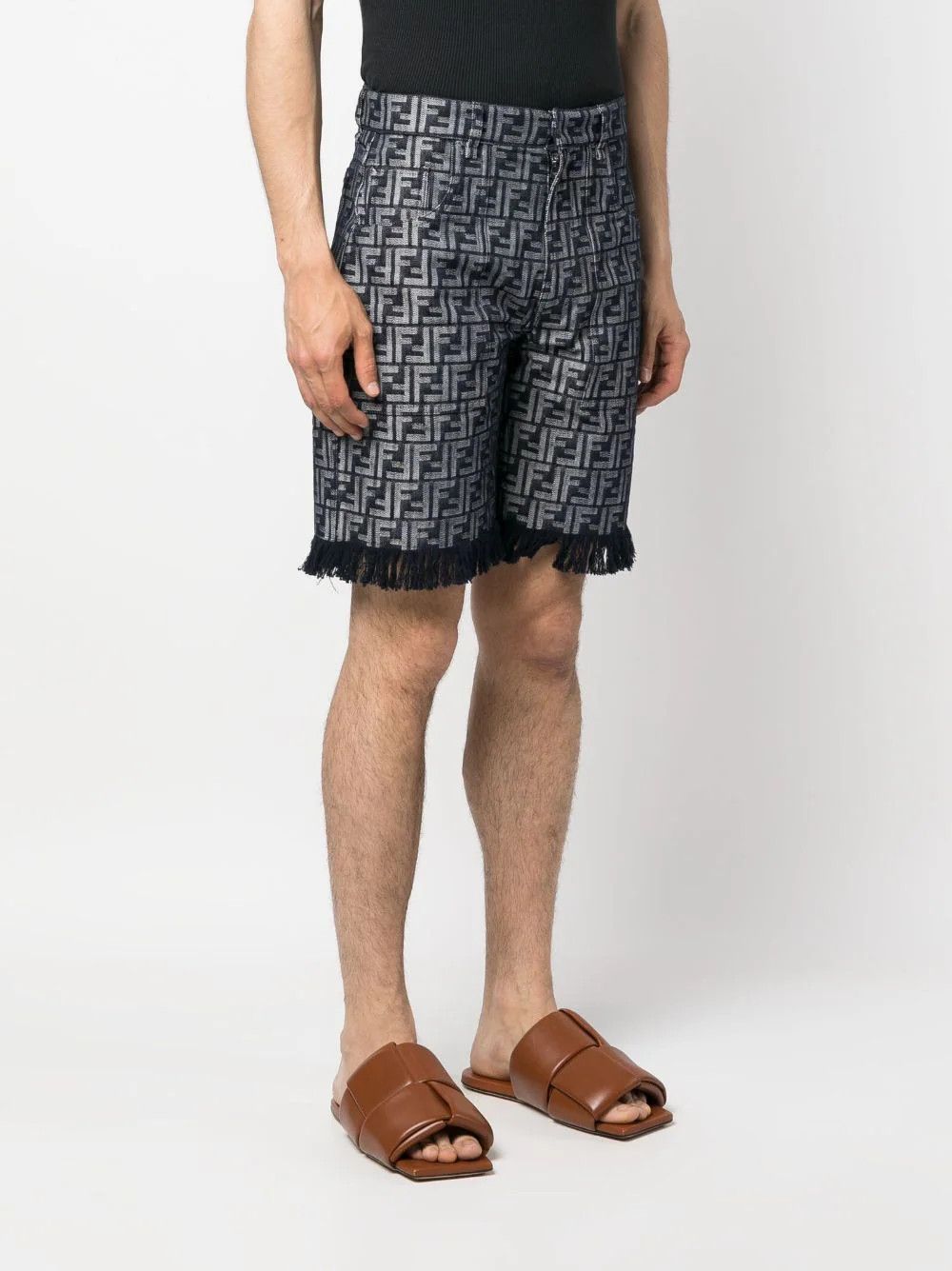 Fendi o1loc1c0824 Bermudas Shorts in Navy Blue Size US 36 / EU 52 - 4 Thumbnail