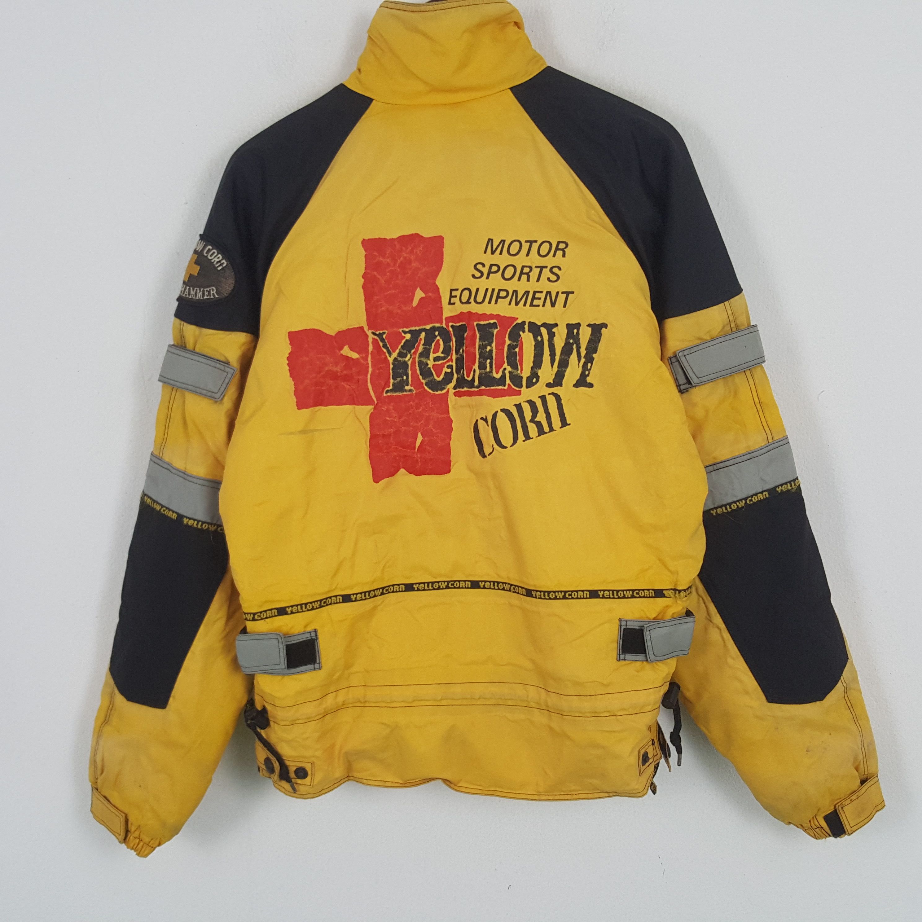 Vintage × YELLOW CORN Vintage Yellow Corn Bikers Racing Jacket Size US L / EU 52-54 / 3 - 1 Thumbnail