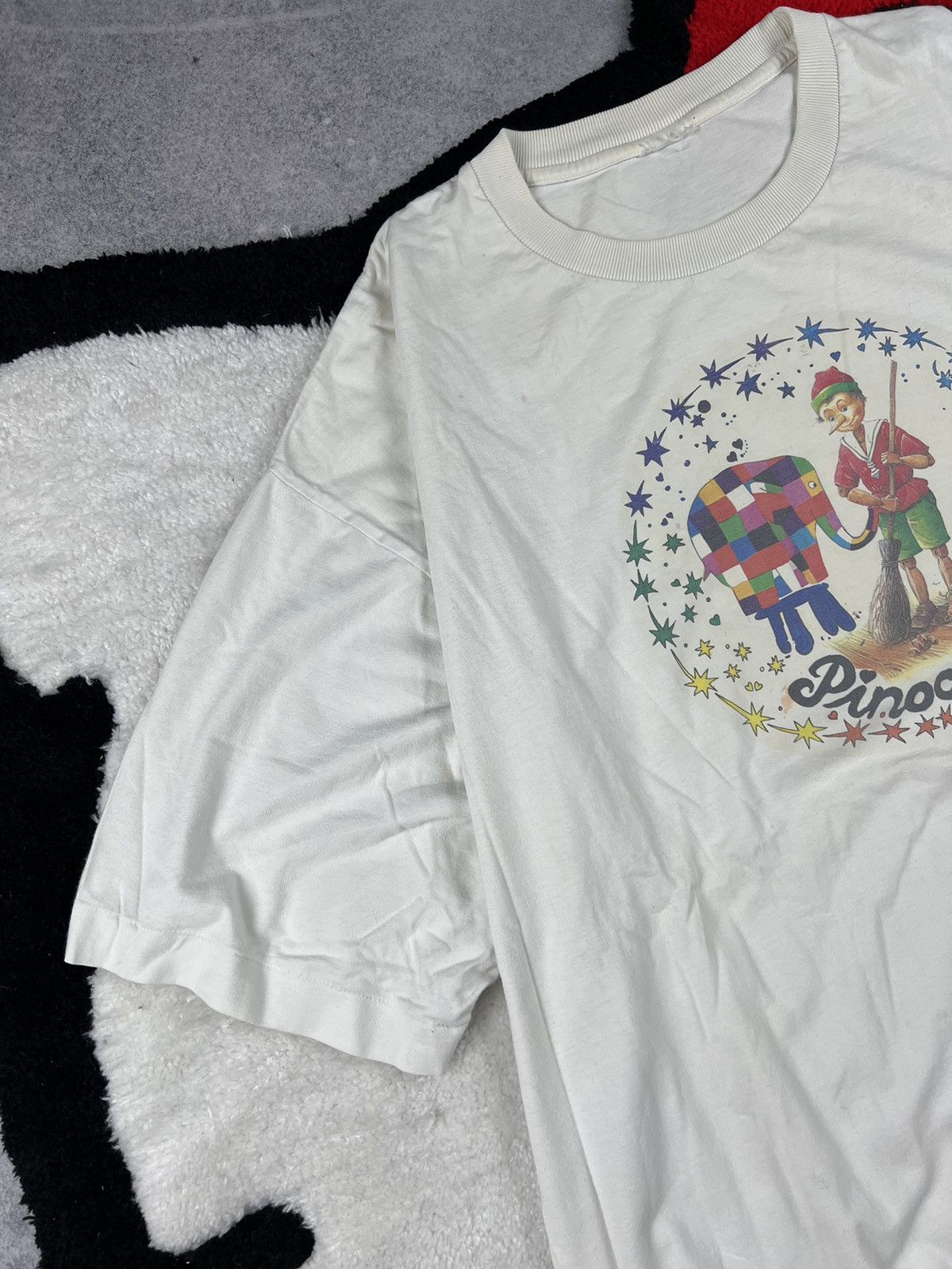 Vintage Vintage 80s Pinocchio&Elmer Elephant Cartoons Y2K Tee Shirt Size US XL / EU 56 / 4 - 7 Thumbnail
