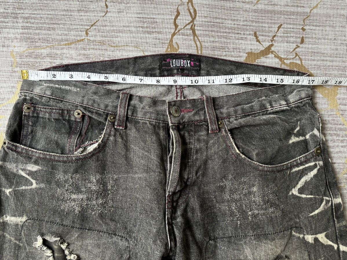 Tornado Mart LOWBOX Claw Marks Distressed Design Denim Size US 33 - 4 Thumbnail