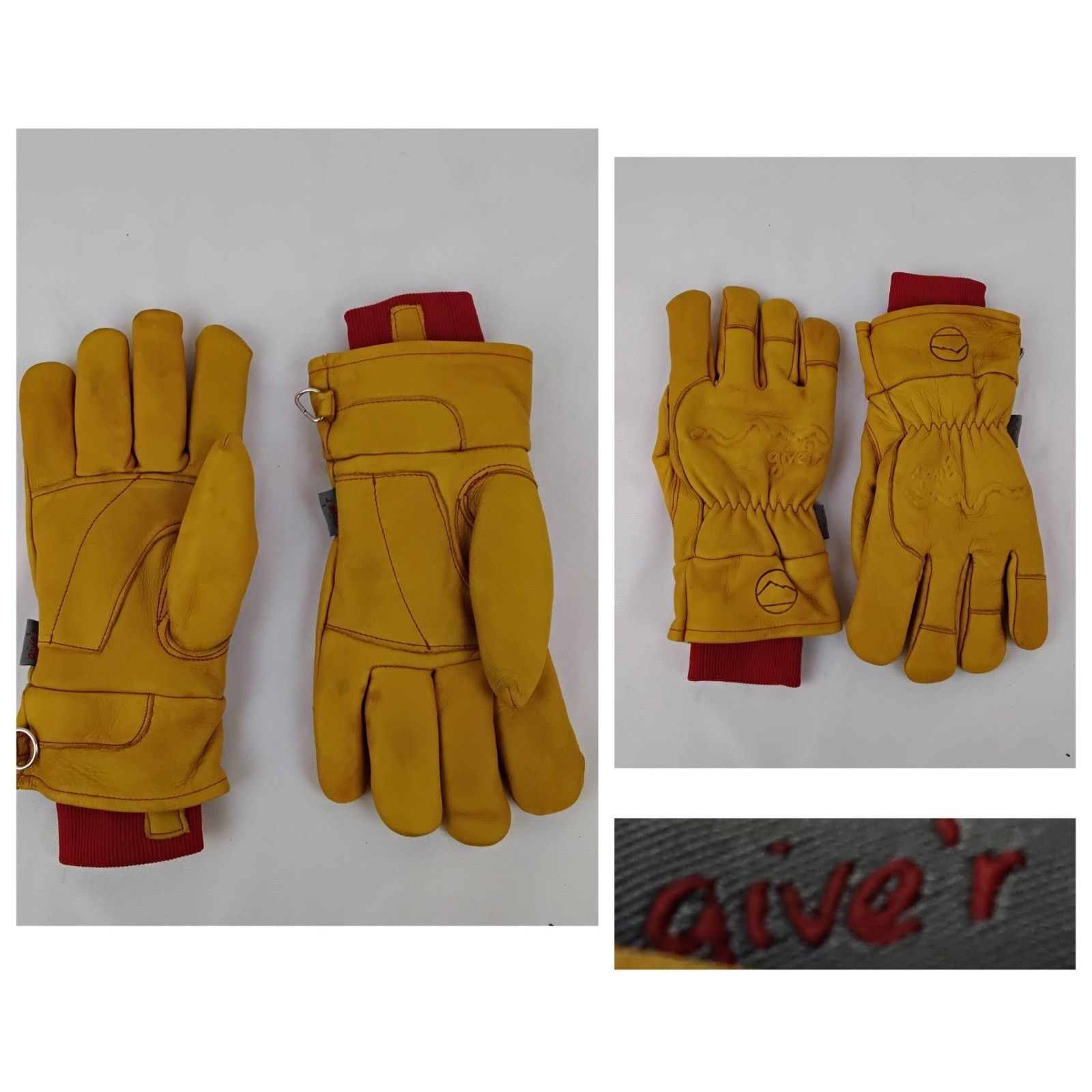 Other Give'r 4 Season Leather Work Gloves Size M Insulated Waxed Size ONE SIZE - 1 Thumbnail