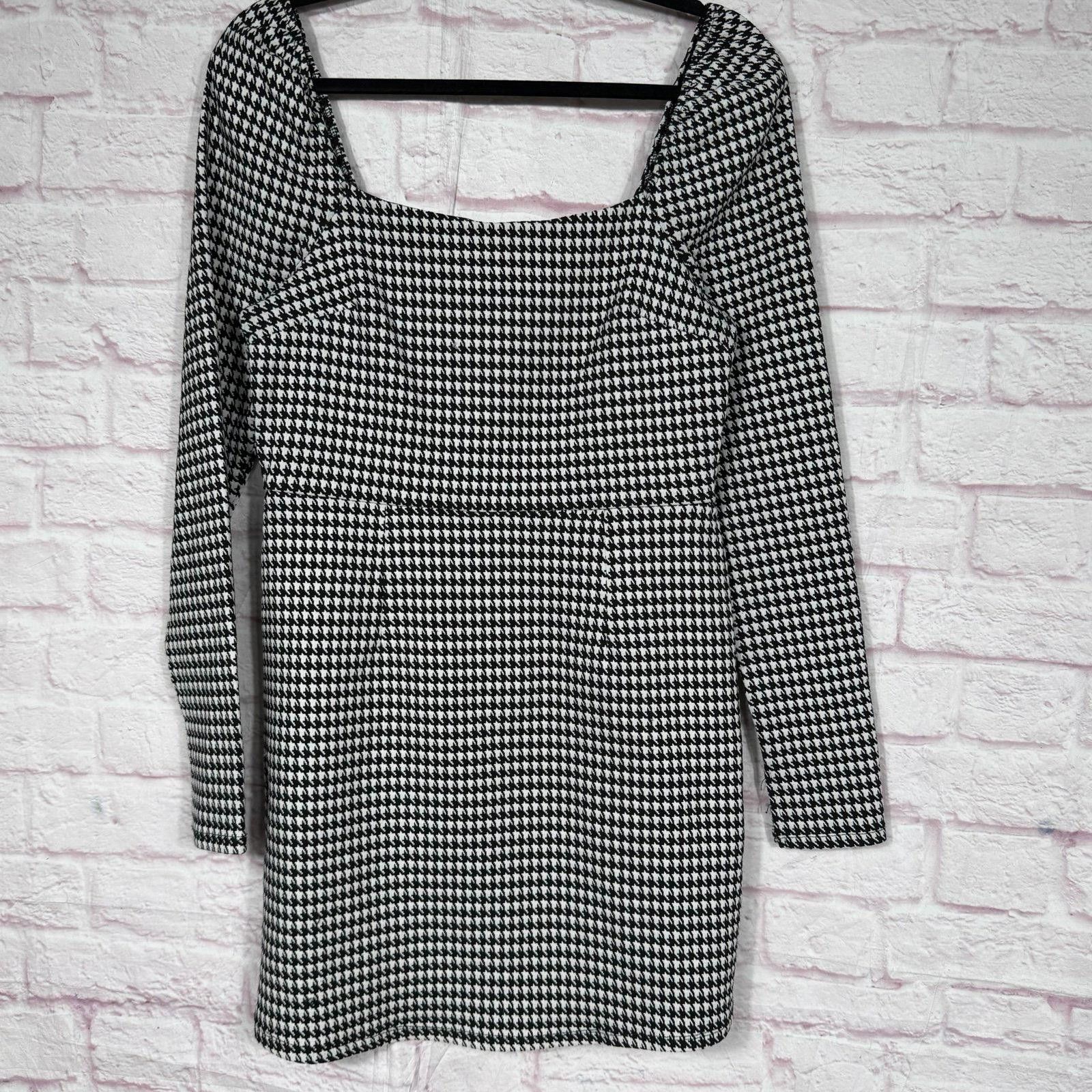 Other Mi Ami Houndstooth Long Sleeve Dress XL Size XL / US 12-14 / IT 48-50 - 3 Thumbnail