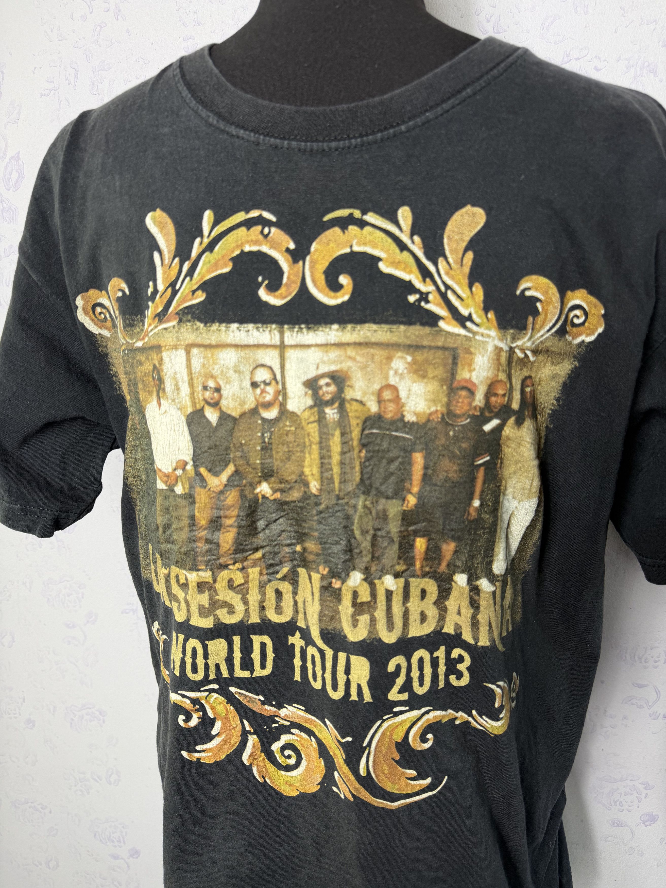 Band Tees La Sesion Cubana Tour Tee 2013 Washed Black Vintage Style L Size US L / EU 52-54 / 3 - 2 Thumbnail