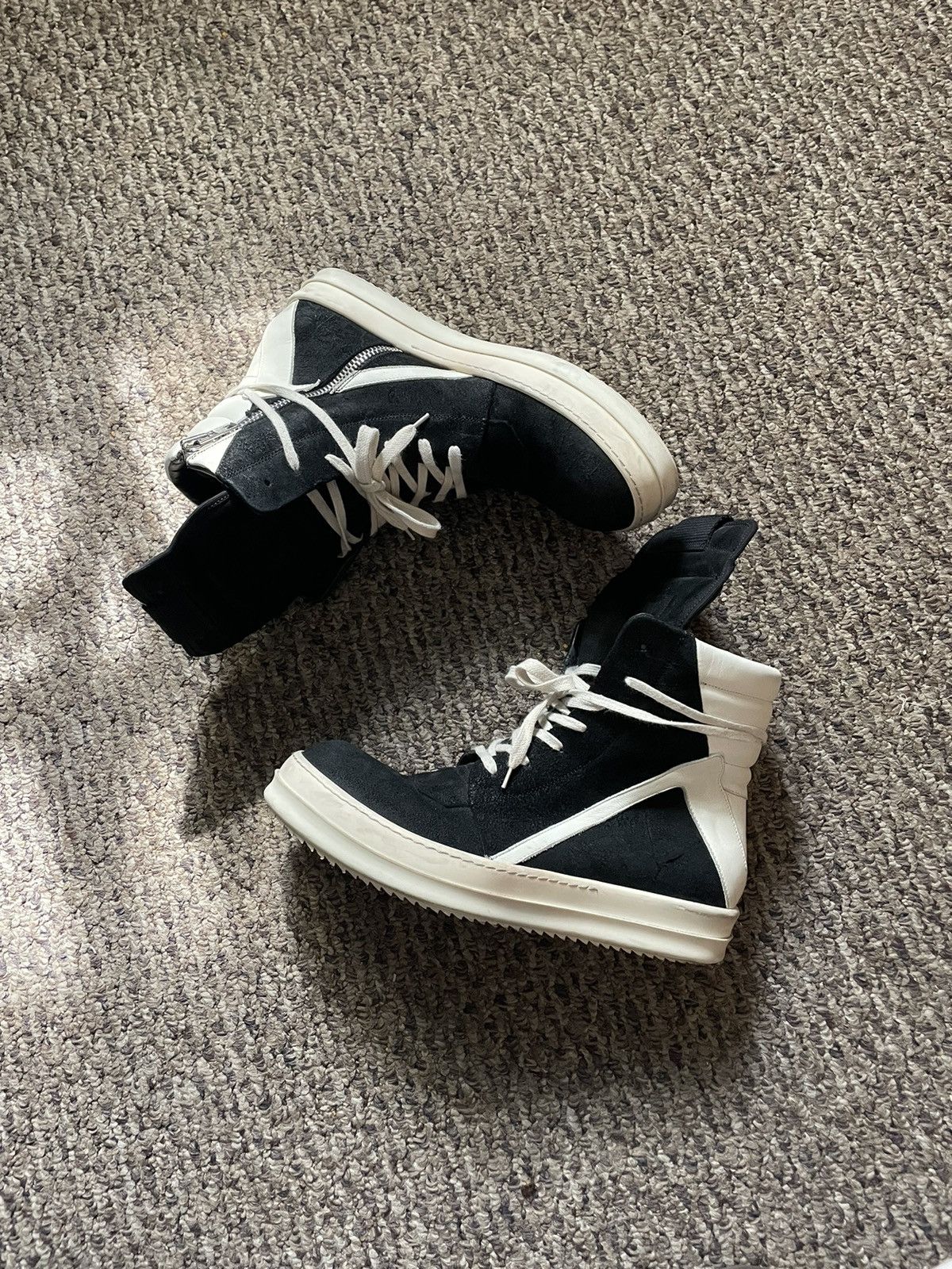 Rick Owens Rick Owen’s Suede Geobaskets Size US 9 / EU 42 - 4 Thumbnail
