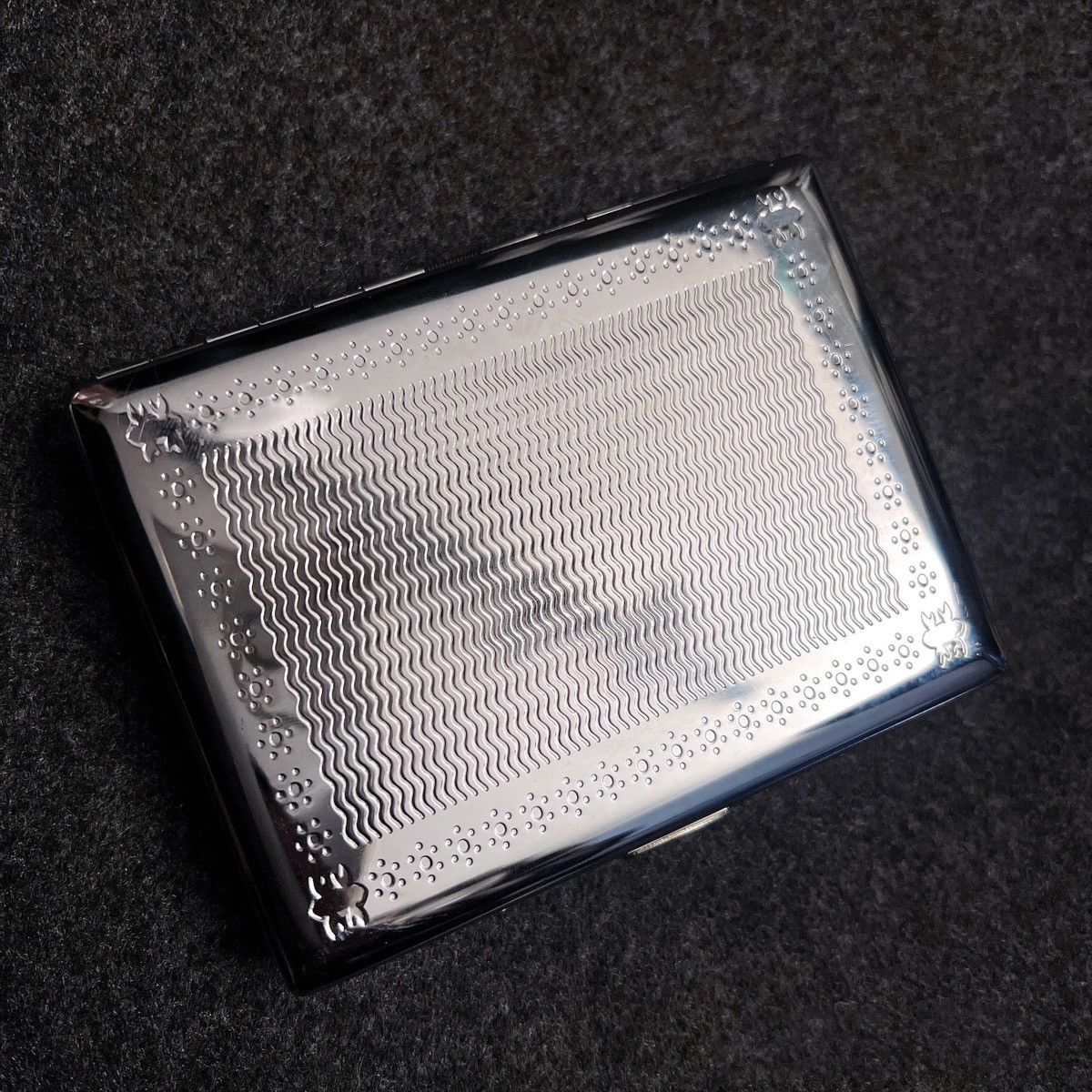 Vintage Dark Style Thick Smoking Cigarette Box Case Size ONE SIZE - 5 Thumbnail