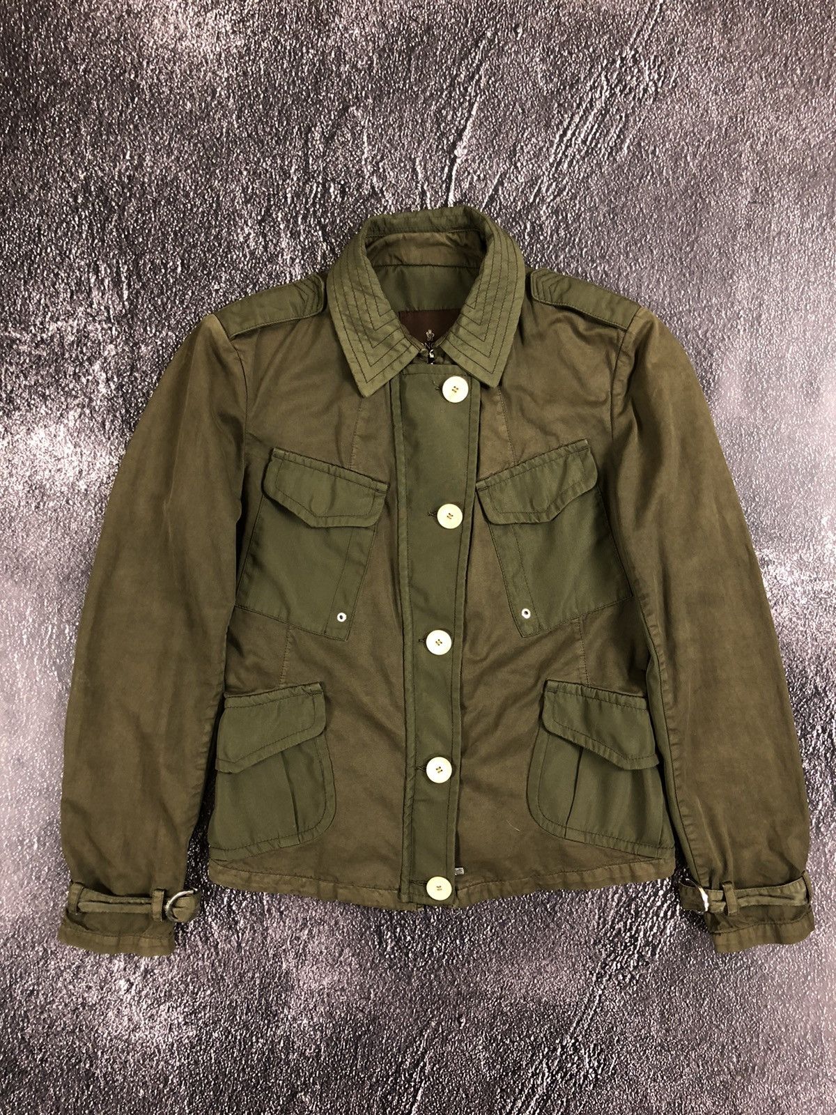 image of Moncler Women Jacket in Navy Green (Size Large)