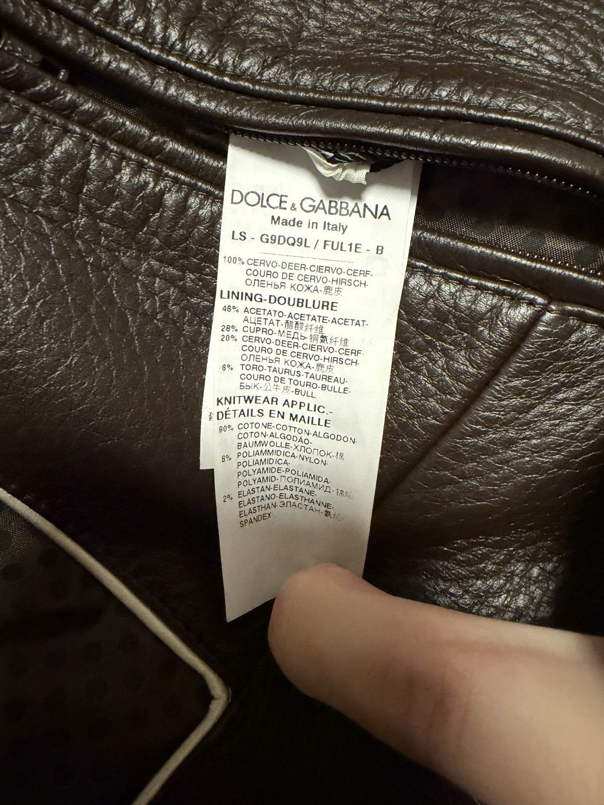 Dolce & Gabbana Dolce&Gabbana Leather Zip Jacket Size US XS / EU 42 / 0 - 8 Thumbnail