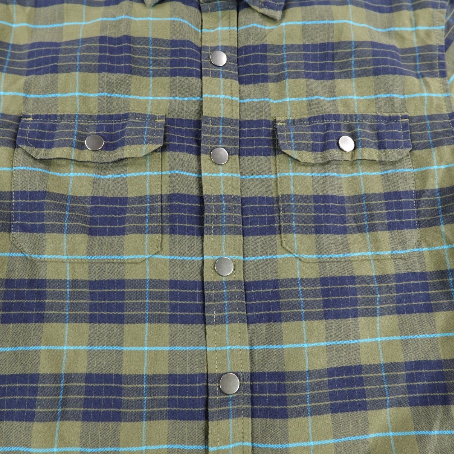 The North Face North Shirt Mens Medium Plaid Green Blue Quilt Lined Flannel Snap Up Shacket Size US M / EU 48-50 / 2 - 3 Thumbnail
