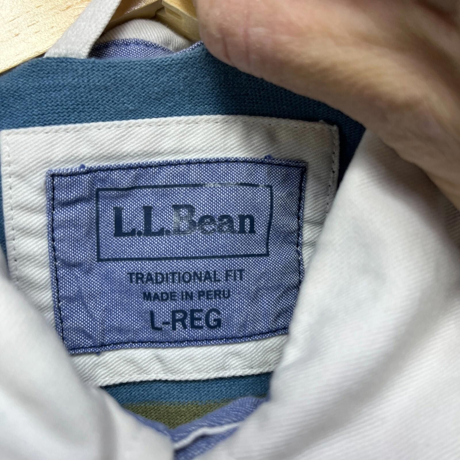 L.L. Bean LL Bean Striped Polo Rugby Long Sleeve Shirt Size Large Size US L / EU 52-54 / 3 - 4 Thumbnail