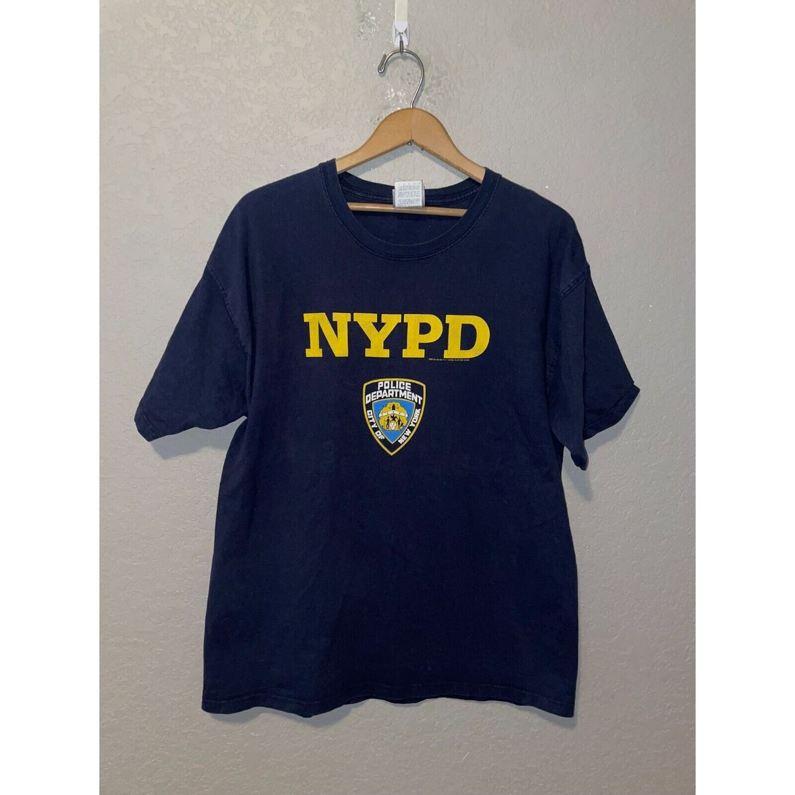 Jerzees Vintage NYPD Shirt New York Police Department Blue Tee Large Size US L / EU 52-54 / 3 - 1 Thumbnail