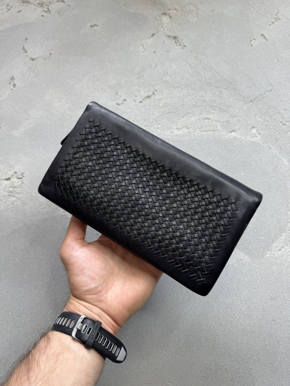 Bottega Veneta Bottega Veneta Intecciato Clutch Zip Black Size ONE SIZE - 1 Thumbnail