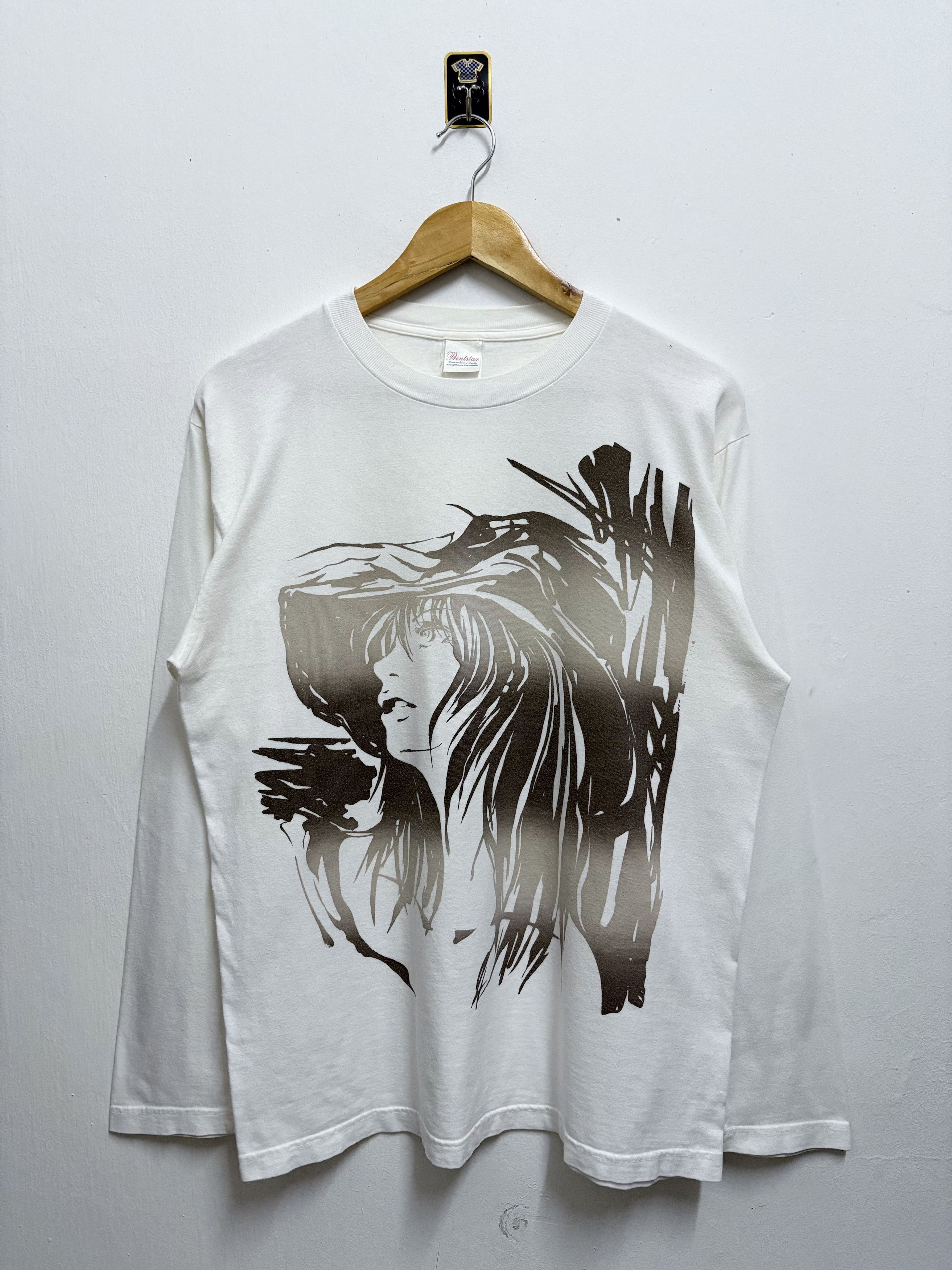 Anime × Japanese Brand × Vintage 2000's Anime Waifu " Illustration " L/S T-Shirt Size US M / EU 48-50 / 2 - 1 Thumbnail
