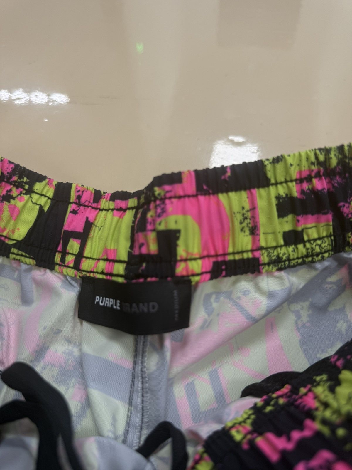 Purple Brand Purple Brand Pink Lime Multilogo Swimshorts Size US 32 / EU 48 - 4 Thumbnail