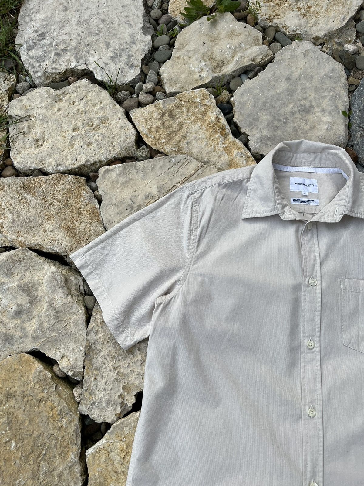 Norse Projects Norse Projects osvald micro stripe ss cotton pocket shirt Size US S / EU 44-46 / 1 - 3 Thumbnail