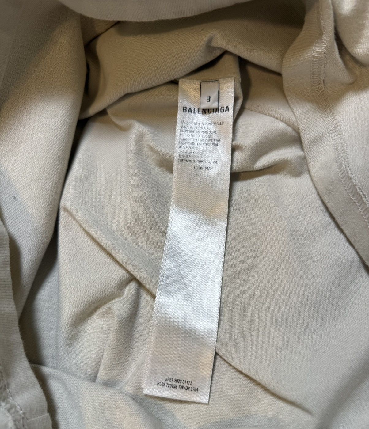 Balenciaga Balenciaga XXXL Inside Out Logo T-Shirt Size US XXL / EU 58 / 5 - 7 Thumbnail