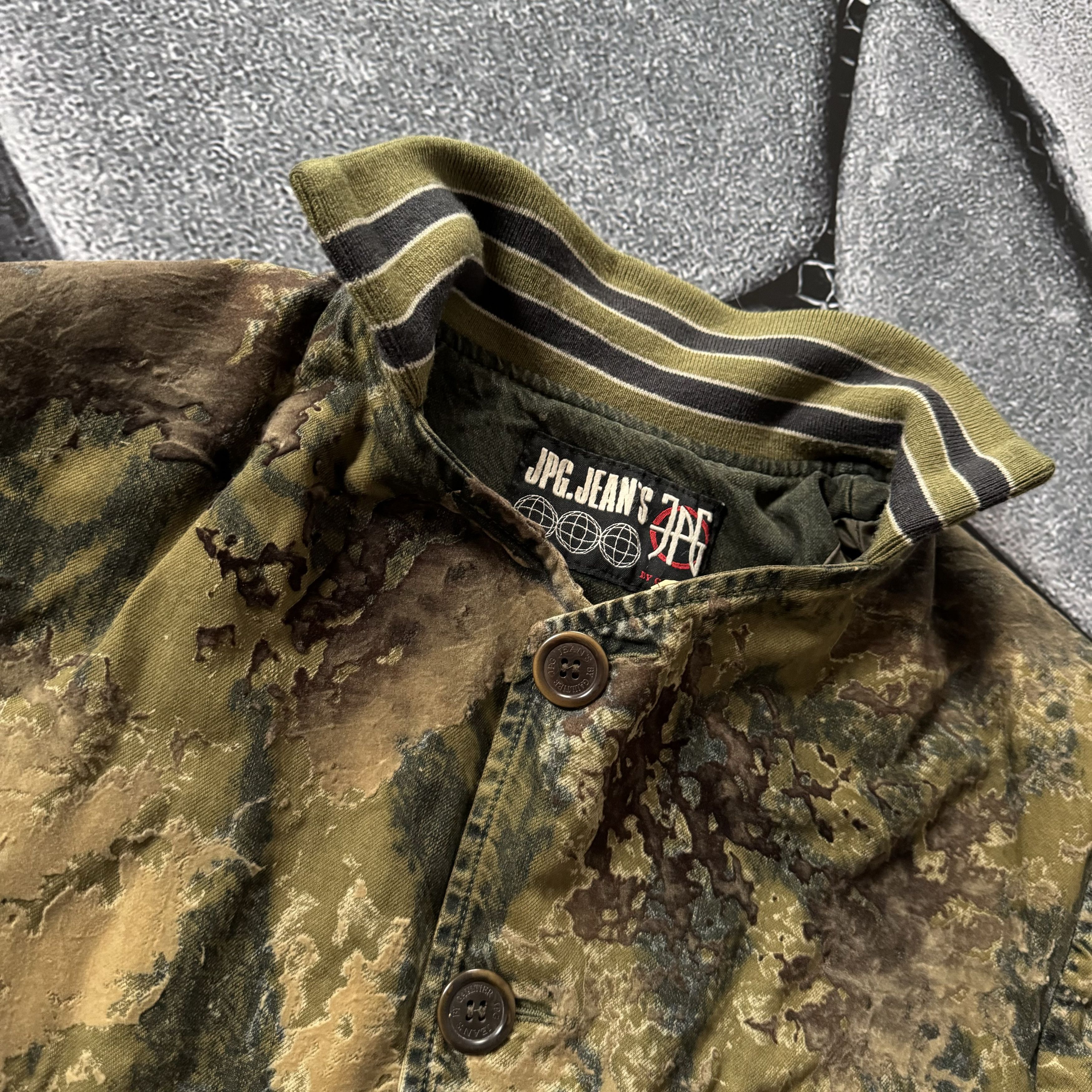 Jean Paul Gaultier × Vintage JEAN PAUL GAULTIER ARCHIVE CAMO SUEDE BLAZER VINTAGE JACKET Size US M / EU 48-50 / 2 - 3 Thumbnail