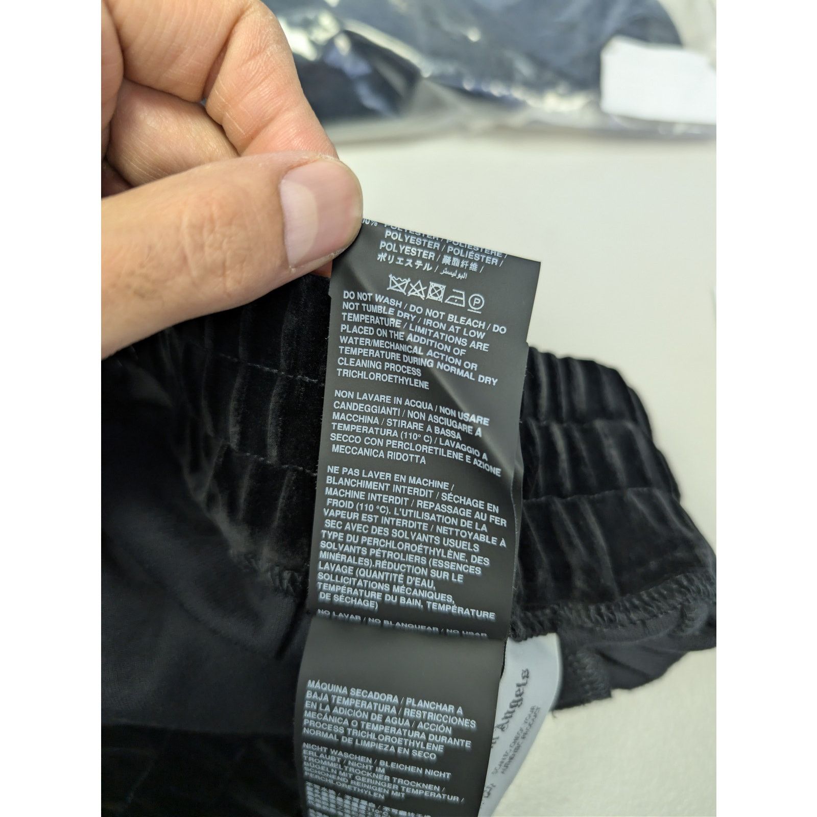 Palm Angels o1rshd1 Q:2 / Velvet Track Pants in Black / White Size US 34 / EU 50 - 18 Thumbnail