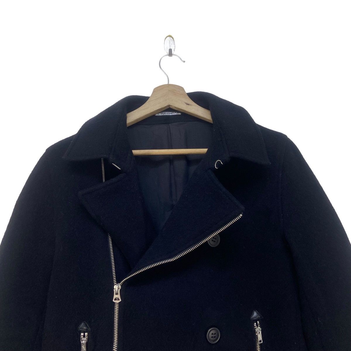 Giacometti Giacometti Biker Double Collar Wool Jacket Size US XS / EU 42 / 0 - 6 Thumbnail