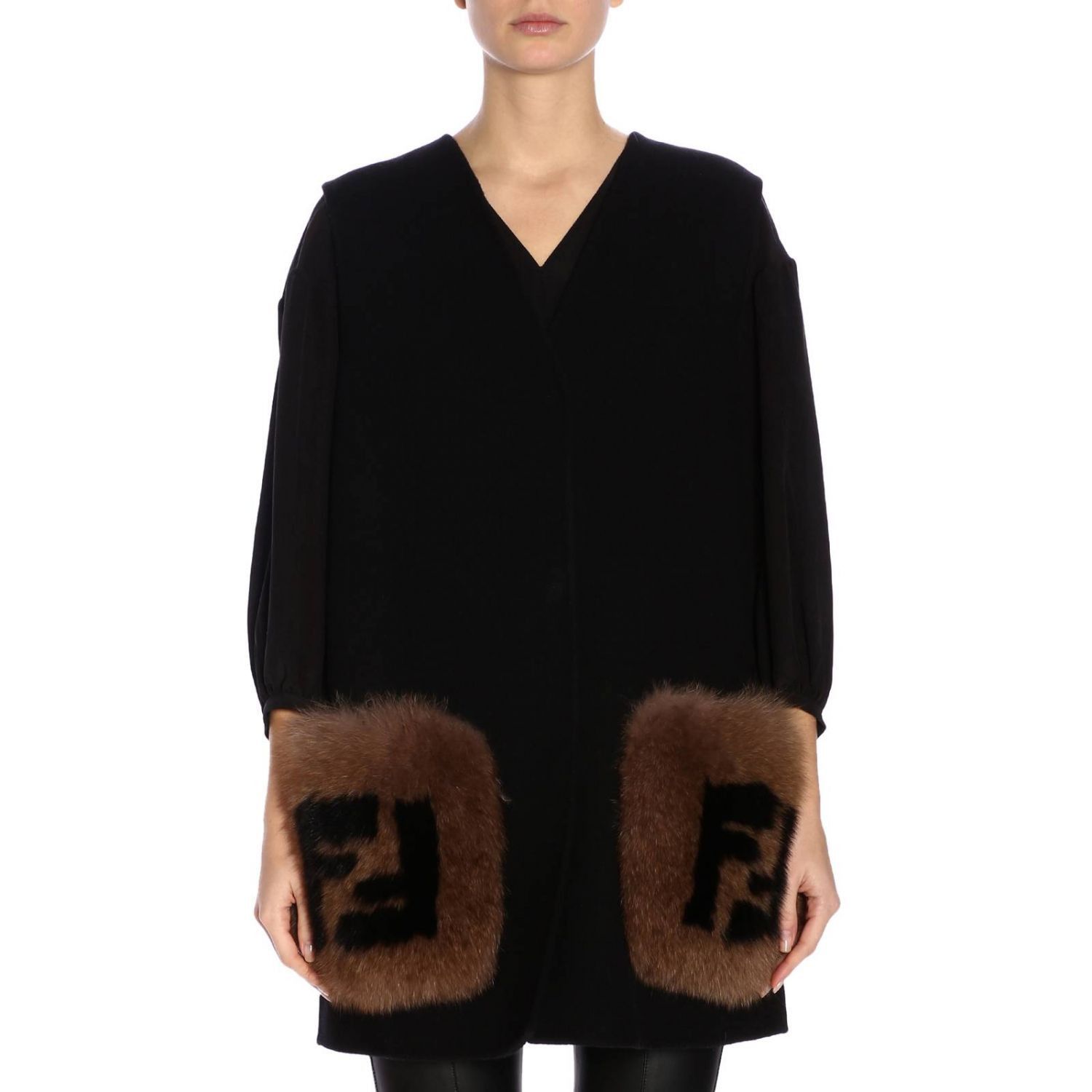 image of Fendi Waistcoat Woman Black, Women's (Size XS)