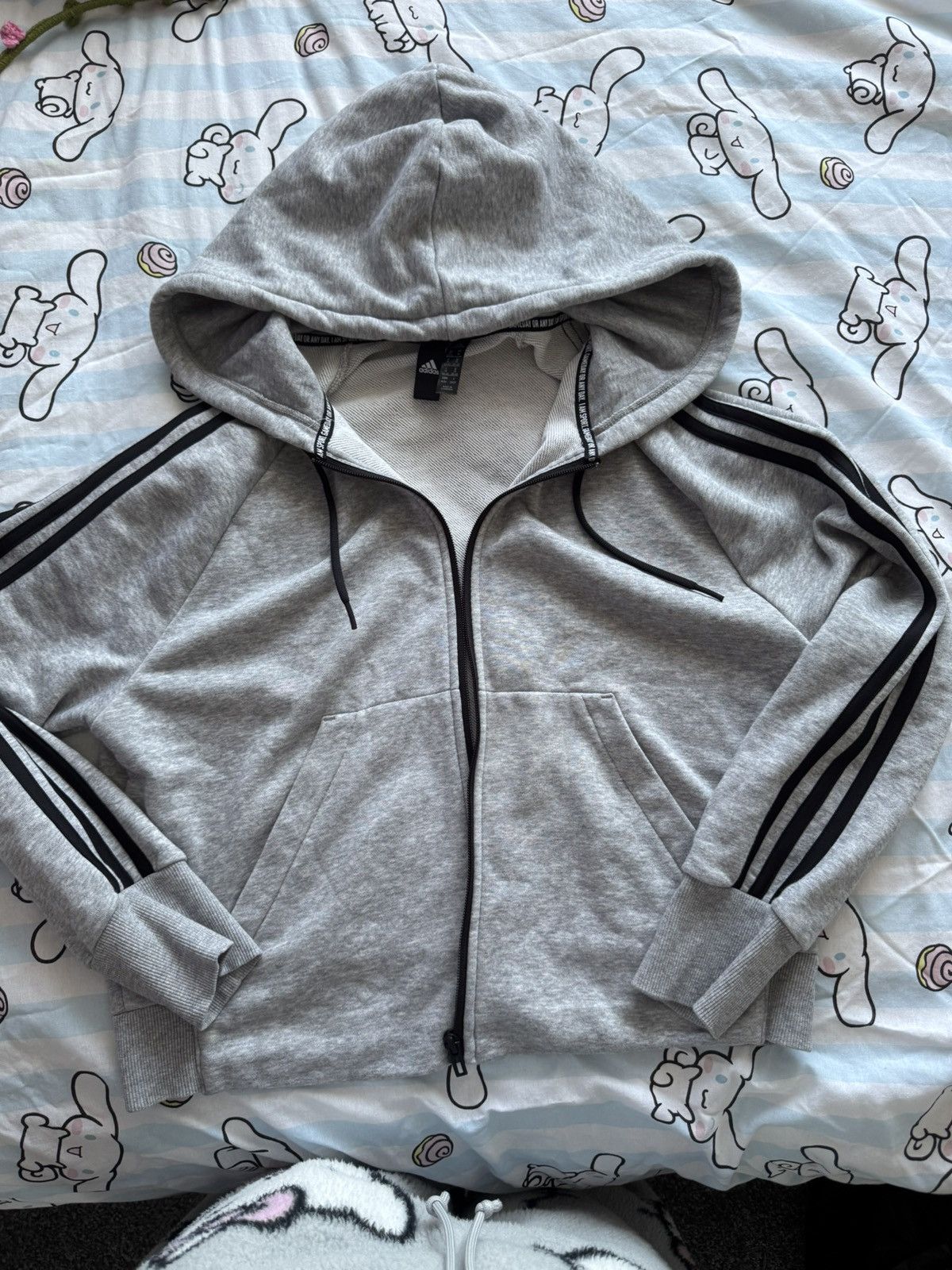 Adidas × Vintage grey adidas zip up hoodie Size M / US 6-8 / IT 42-44 - 2 Thumbnail