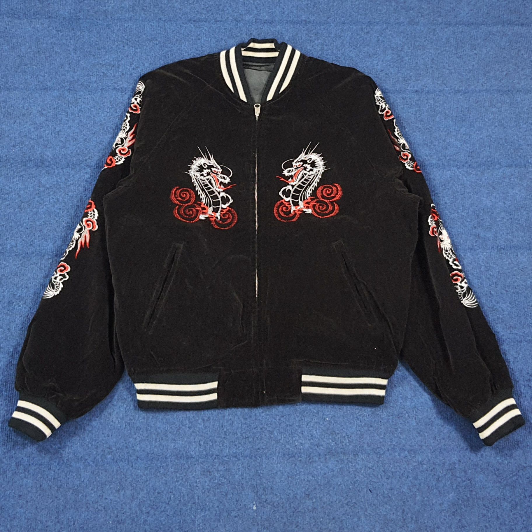Japanese Brand Reversible Sukajan Bomber American Spirit Shoot One C291N24 Size US M / EU 48-50 / 2 - 10 Thumbnail