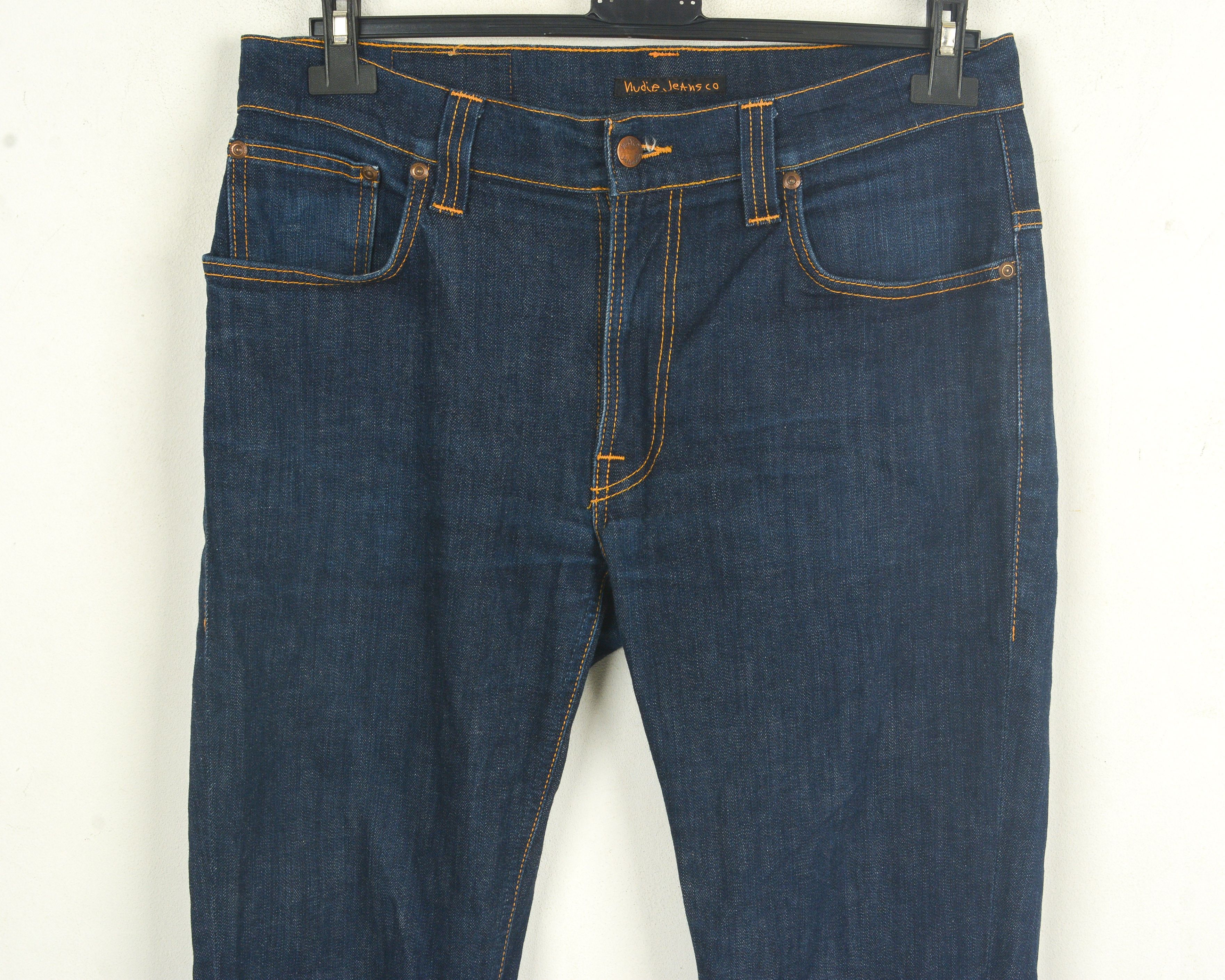 Nudie Jeans Thin Finn Organic Dry W34 L34 Slim Tapered Raw Denim Men Size US 34 / EU 50 - 2 Thumbnail