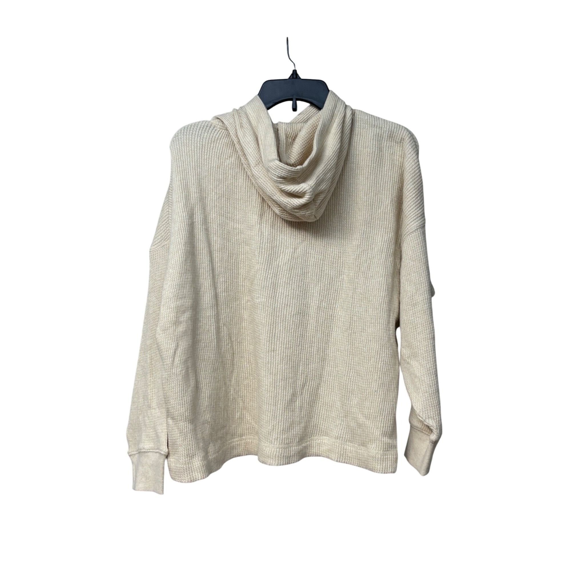 Style & Co Style & Co Petite Cotton Waffle-Knit Hoodie, Oatmeal Heather Size ONE SIZE - 10 Thumbnail