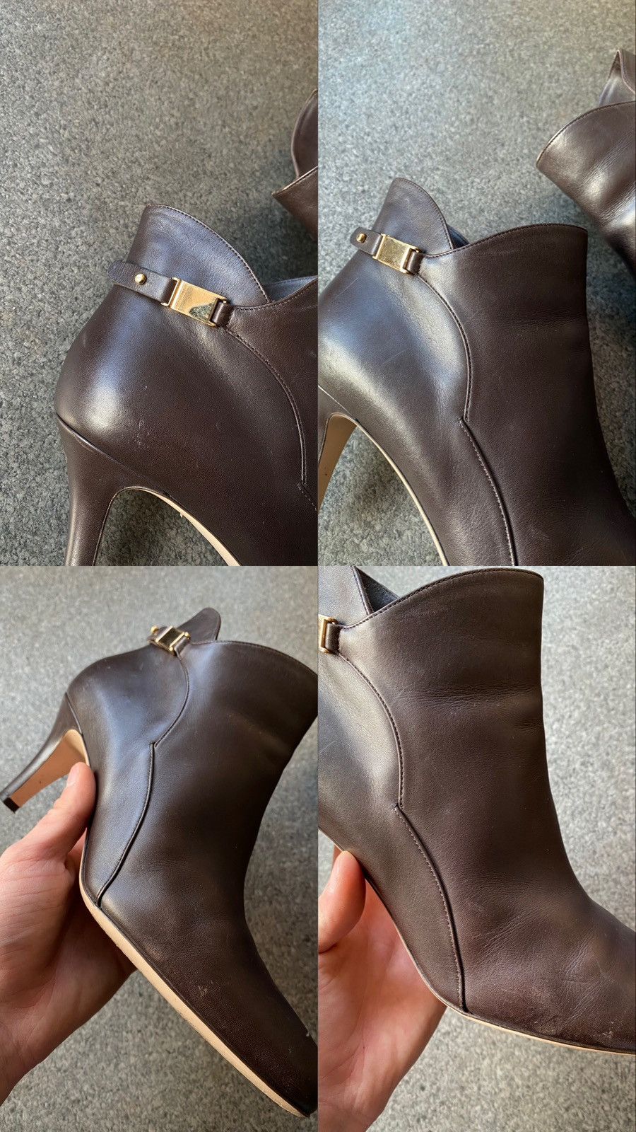 Salvatore Ferragamo Salvatore Ferragamo Chiara Black Leather Pump Ankle Boots Size US 10 / IT 40 - 9 Thumbnail