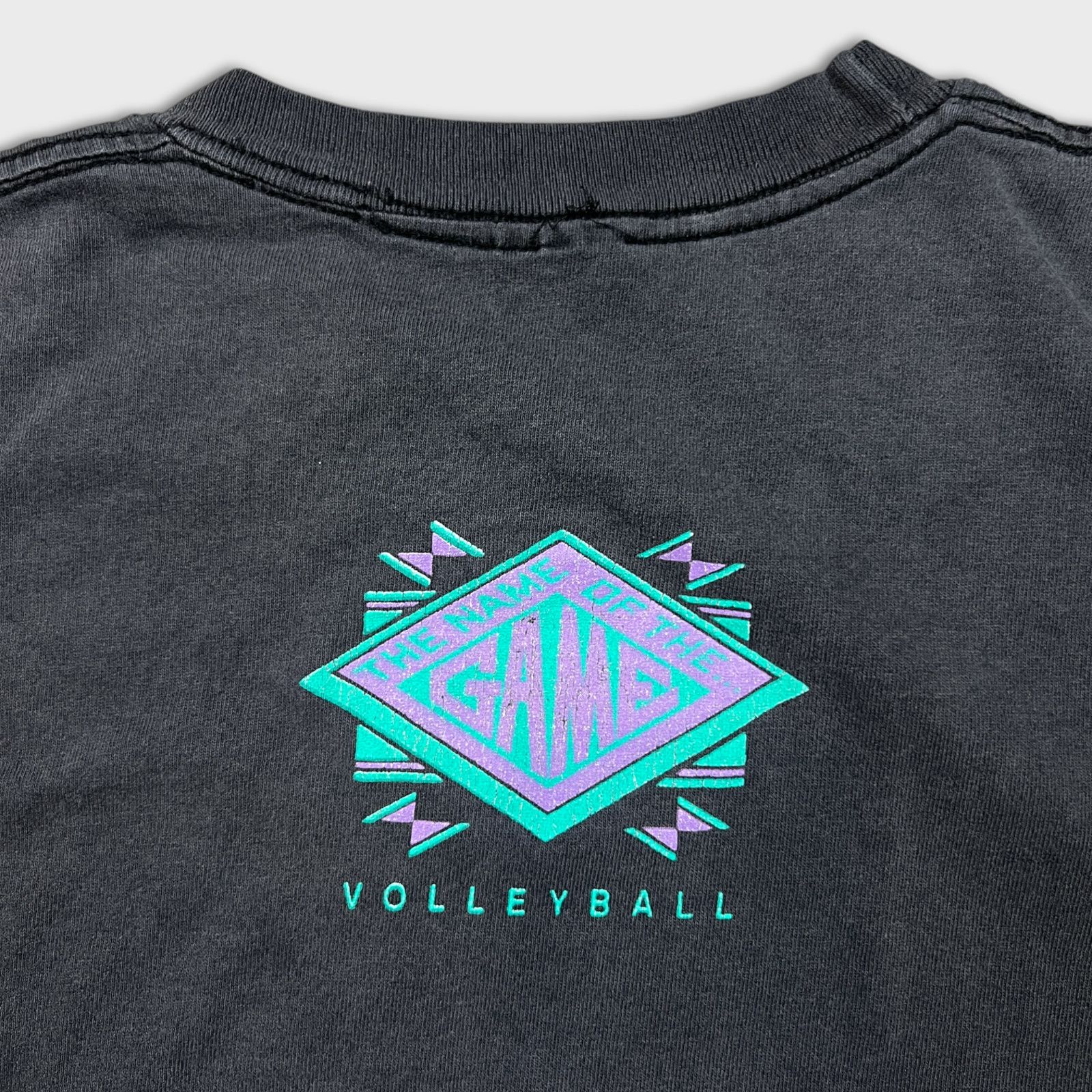 Vintage Vintage 90s Volleyball T Shirt Single Stitch Faded Sport Tee Size US S / EU 44-46 / 1 - 7 Thumbnail