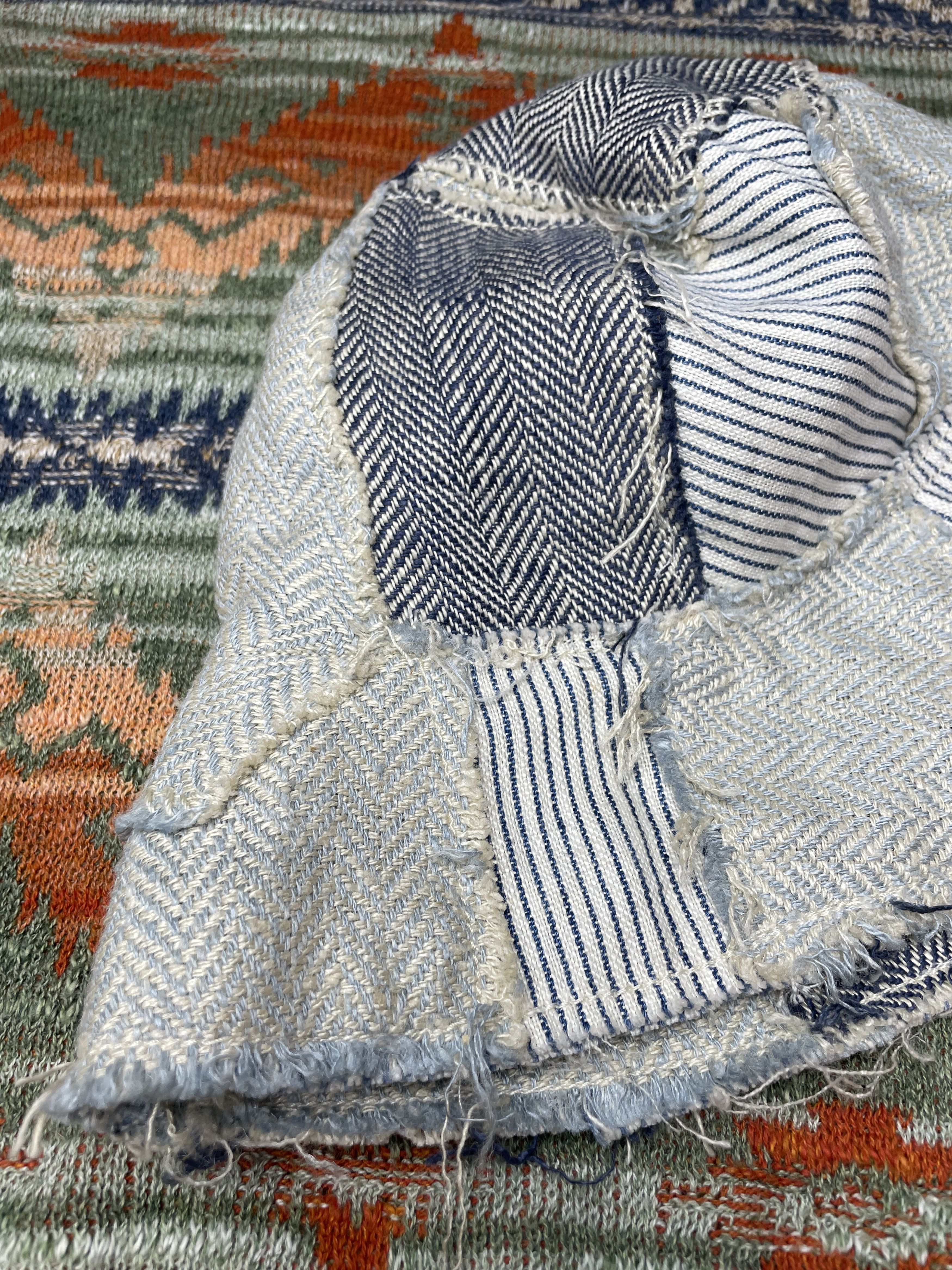 Ralph Lauren × Rugby Ralph Lauren Ralph Lauren Rugby Silk and Linen Patchwork Fisherman's Hat Size ONE SIZE - 2 Thumbnail