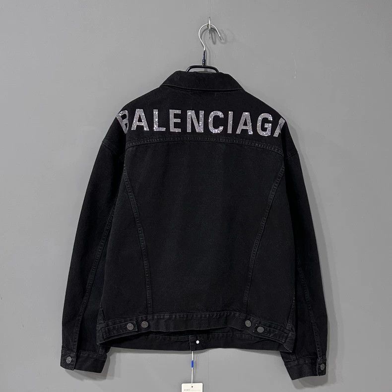 Balenciaga Balenciaga size 38 Back rhinestone logo denim jacket Size US XS / EU 42 / 0 - 2 Thumbnail