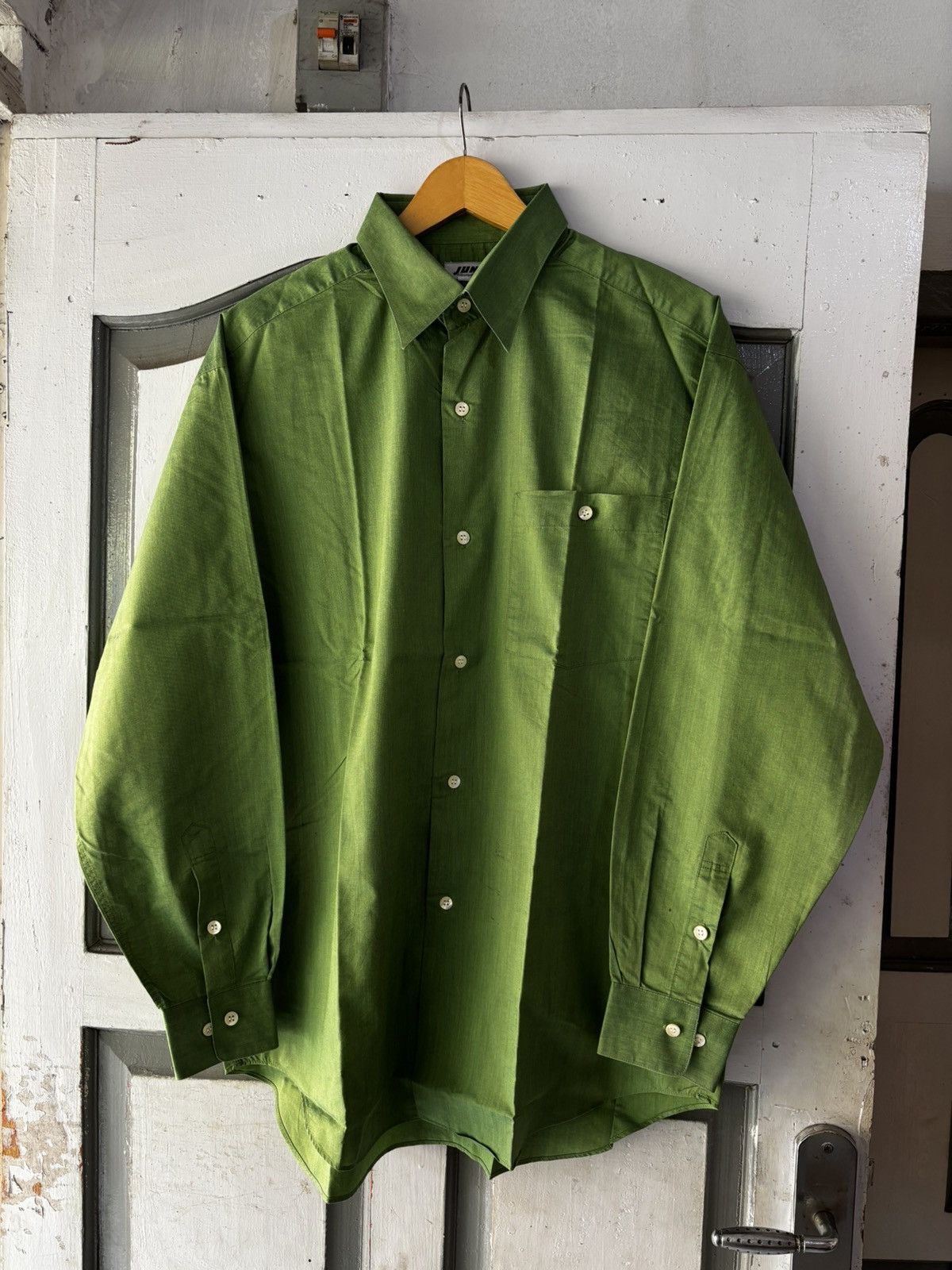 JUN MEN Vintage 90s JUN MEN Green Shirts Size US L / EU 52-54 / 3 - 1 Thumbnail