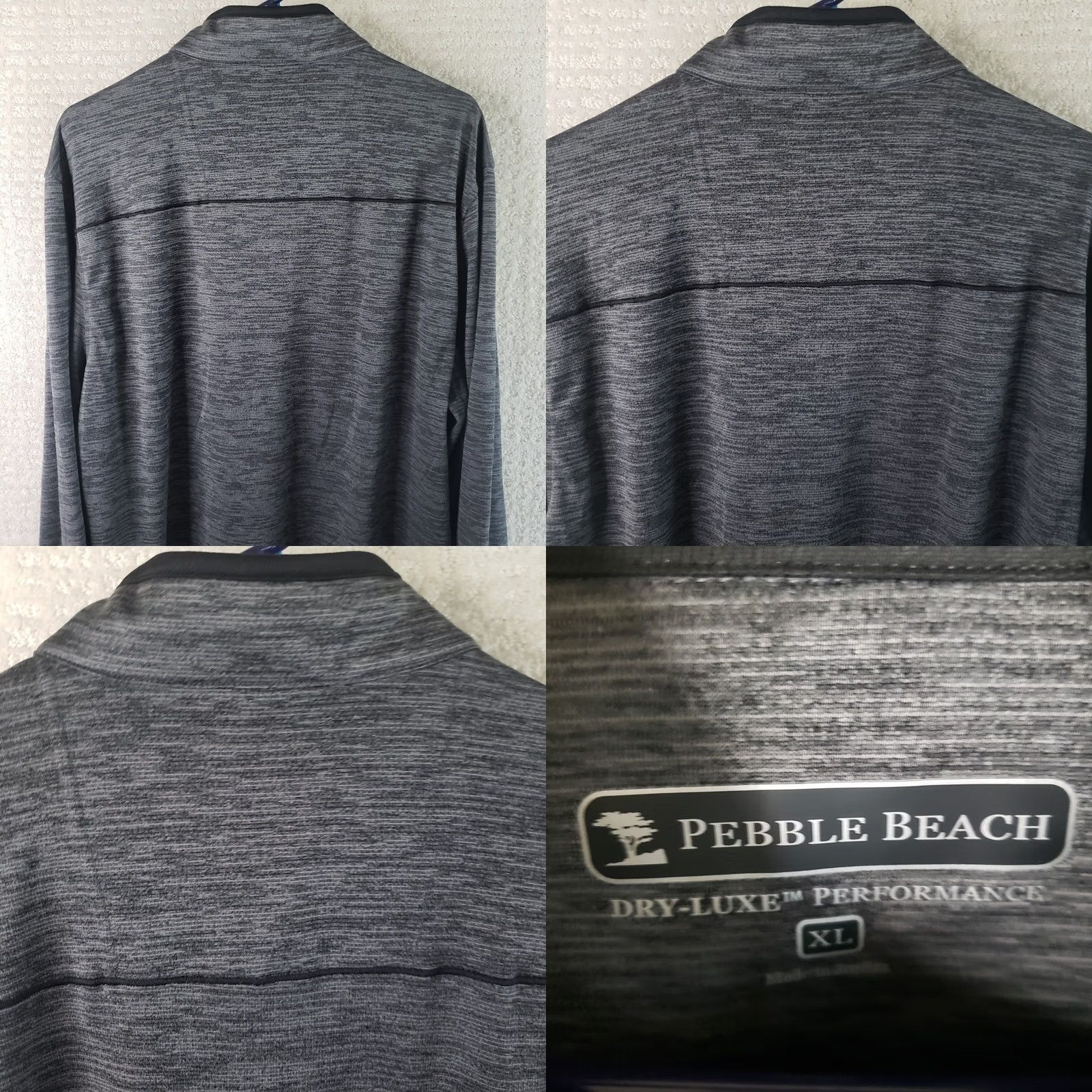 Vintage Pebble Beach Golf Pullover Men XL Gray DRY-LUXE Performance 1/4 Zip Jacket Size US XL / EU 56 / 4 - 8 Thumbnail