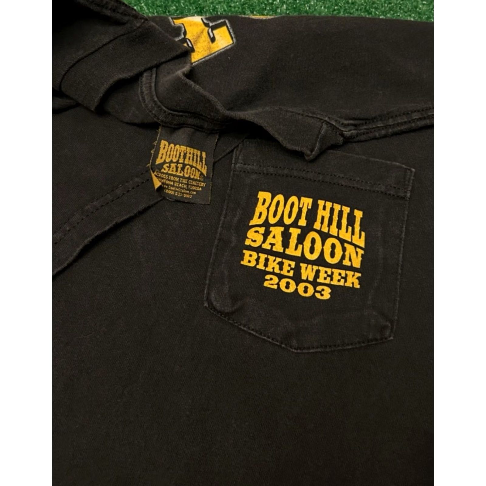 Vintage VINTAGE Boothill Saloon Biker Daytona Bike Week 2003 Y2K VTG Shirt Mens L Black Short Sleeve T-Shirt Mens L Size US L / EU 52-54 / 3 - 3 Thumbnail