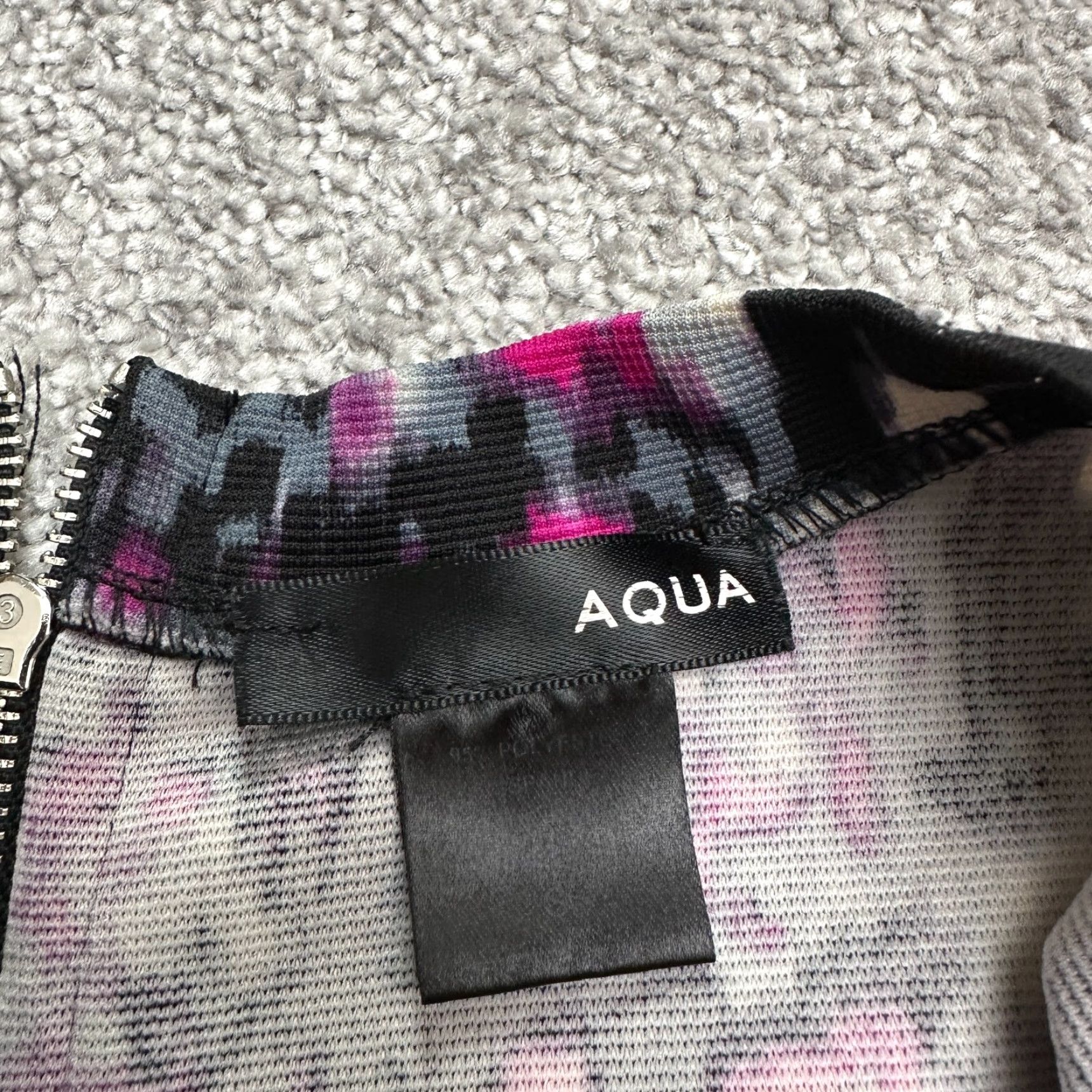 AQUA Aqua Colorblock Cropped Top Womens Small Multicolor Sleeveless Zip Shirt Tank Size S / US 4 / IT 40 - 4 Thumbnail