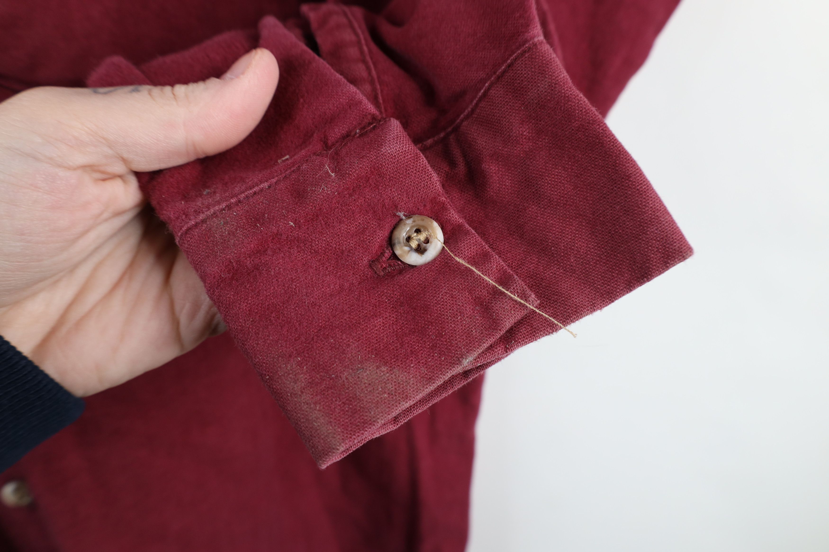Vintage Vintage 90s Streetwear Heavy Chamois Cloth Button Shirt USA Size US XL / EU 56 / 4 - 4 Thumbnail